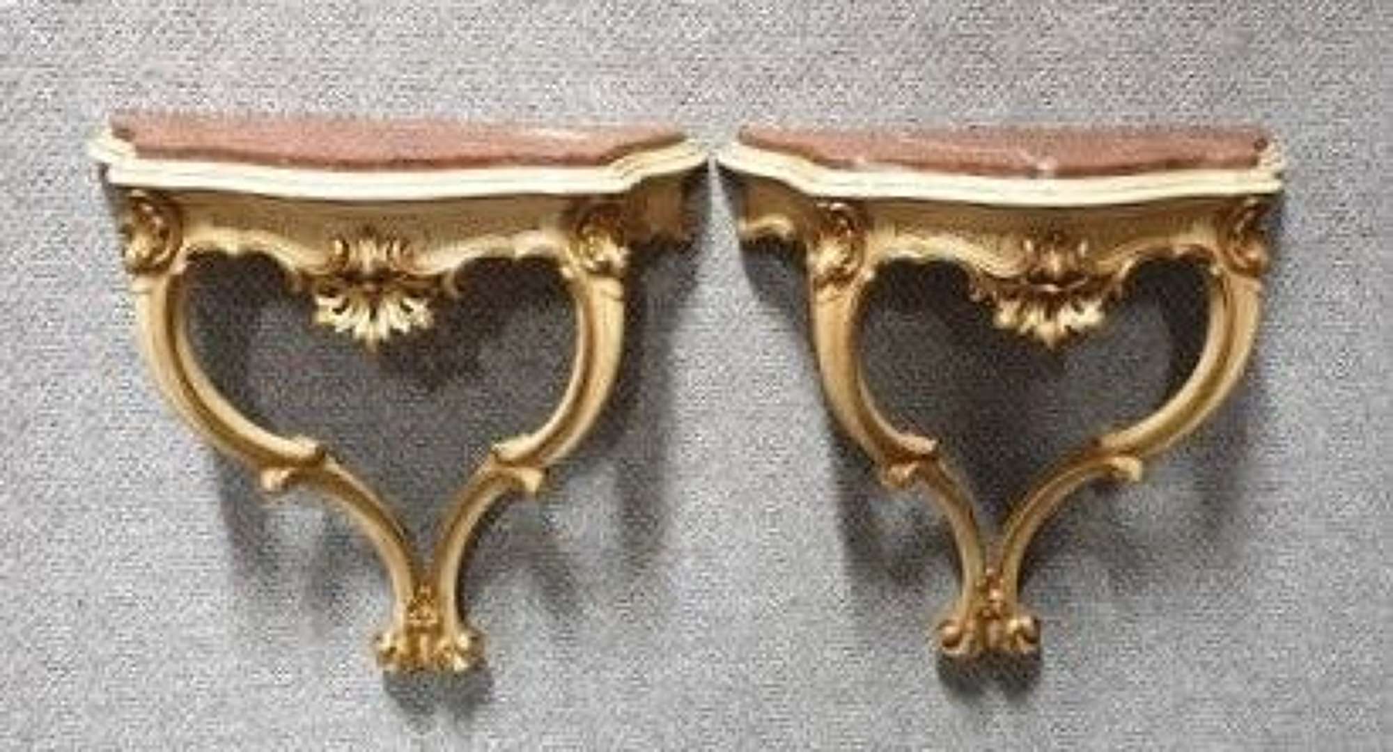 Good Pair French Parcel Gilt Console Tables