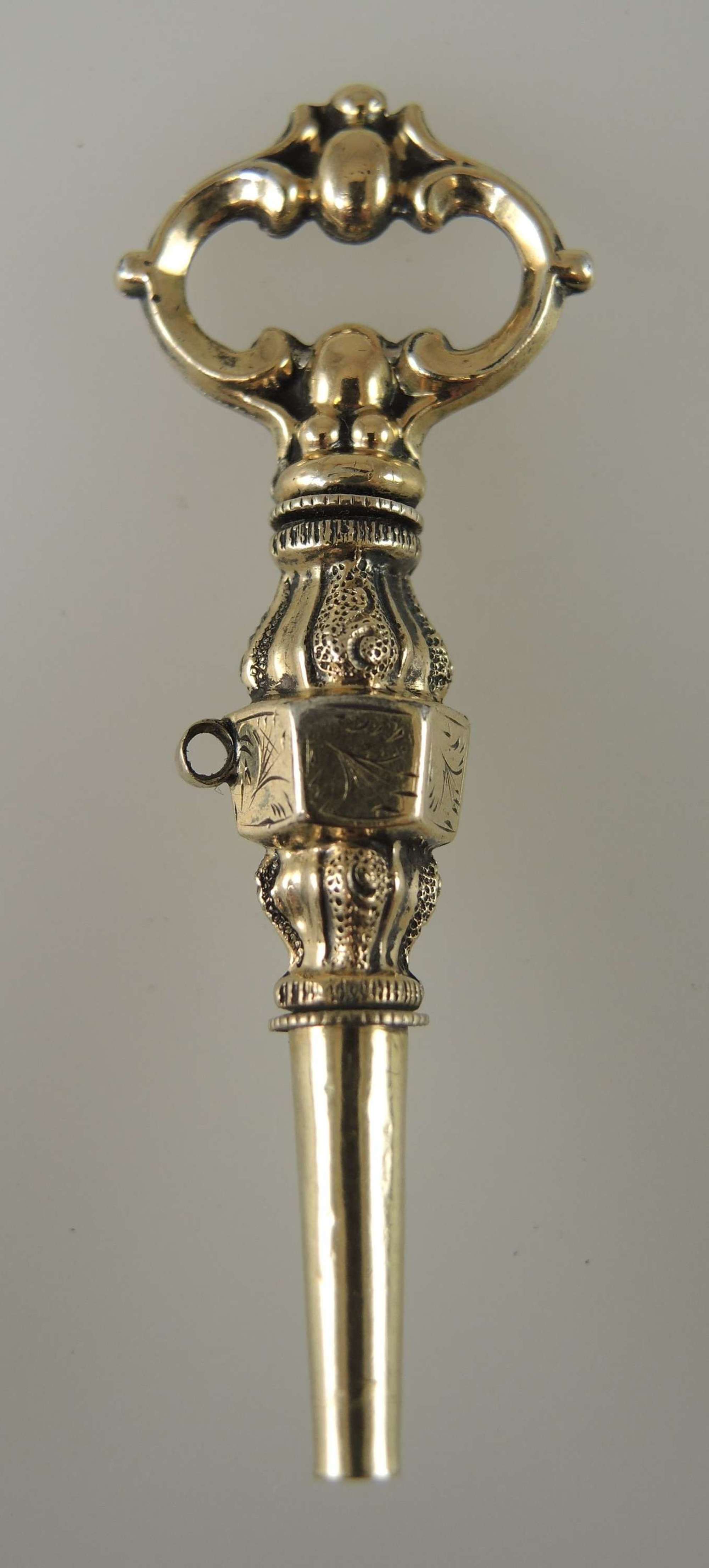Unusual Victorian pocket watch key c1850