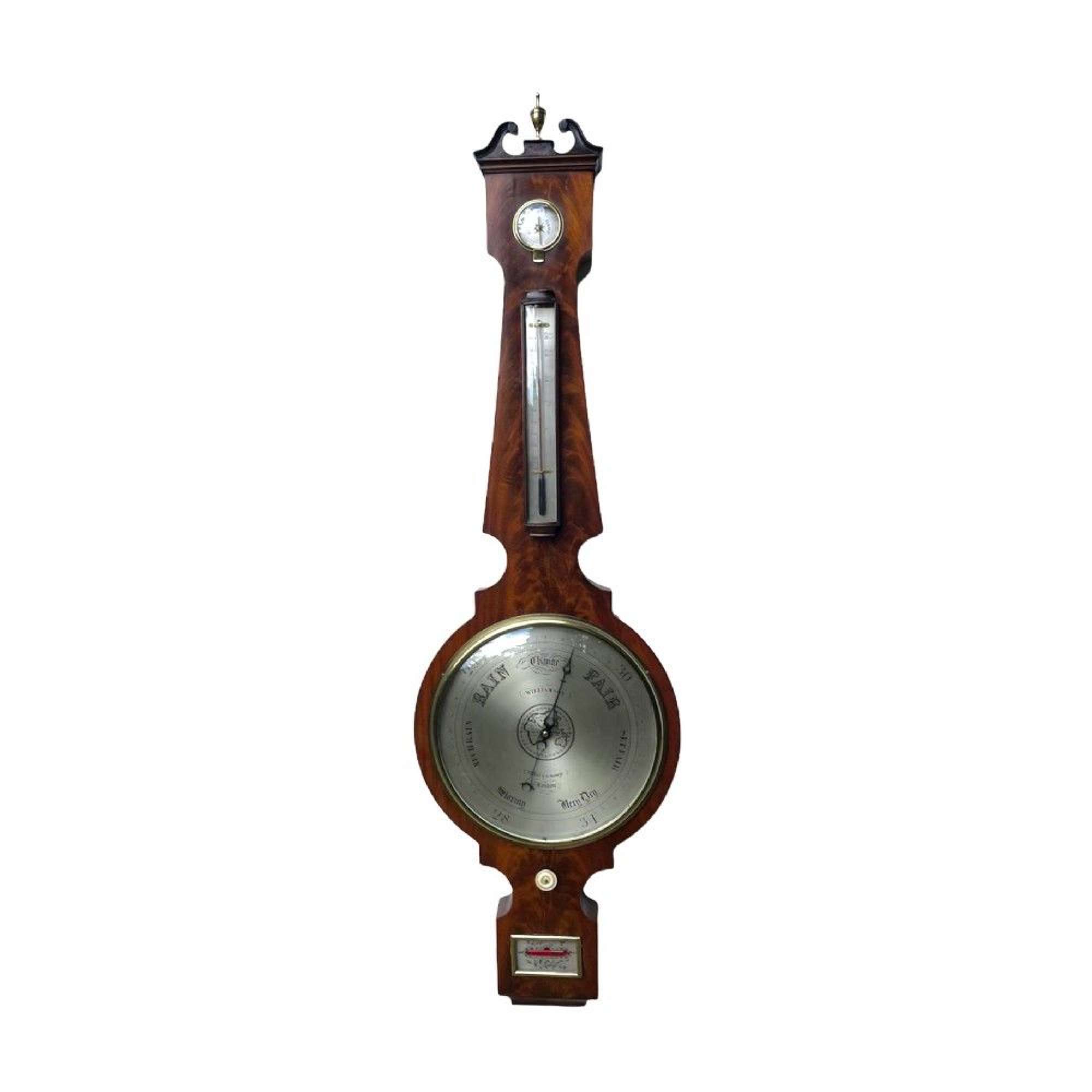 Outstanding Quality Antique 18th Century George Iii Oversized Banjo Barometer