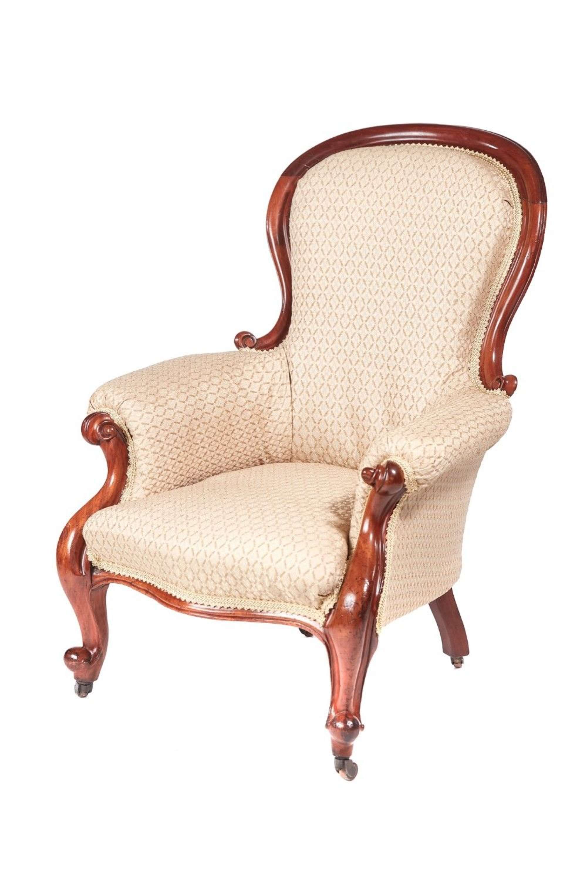 Quality Victorian Mahogany Antique Armchair