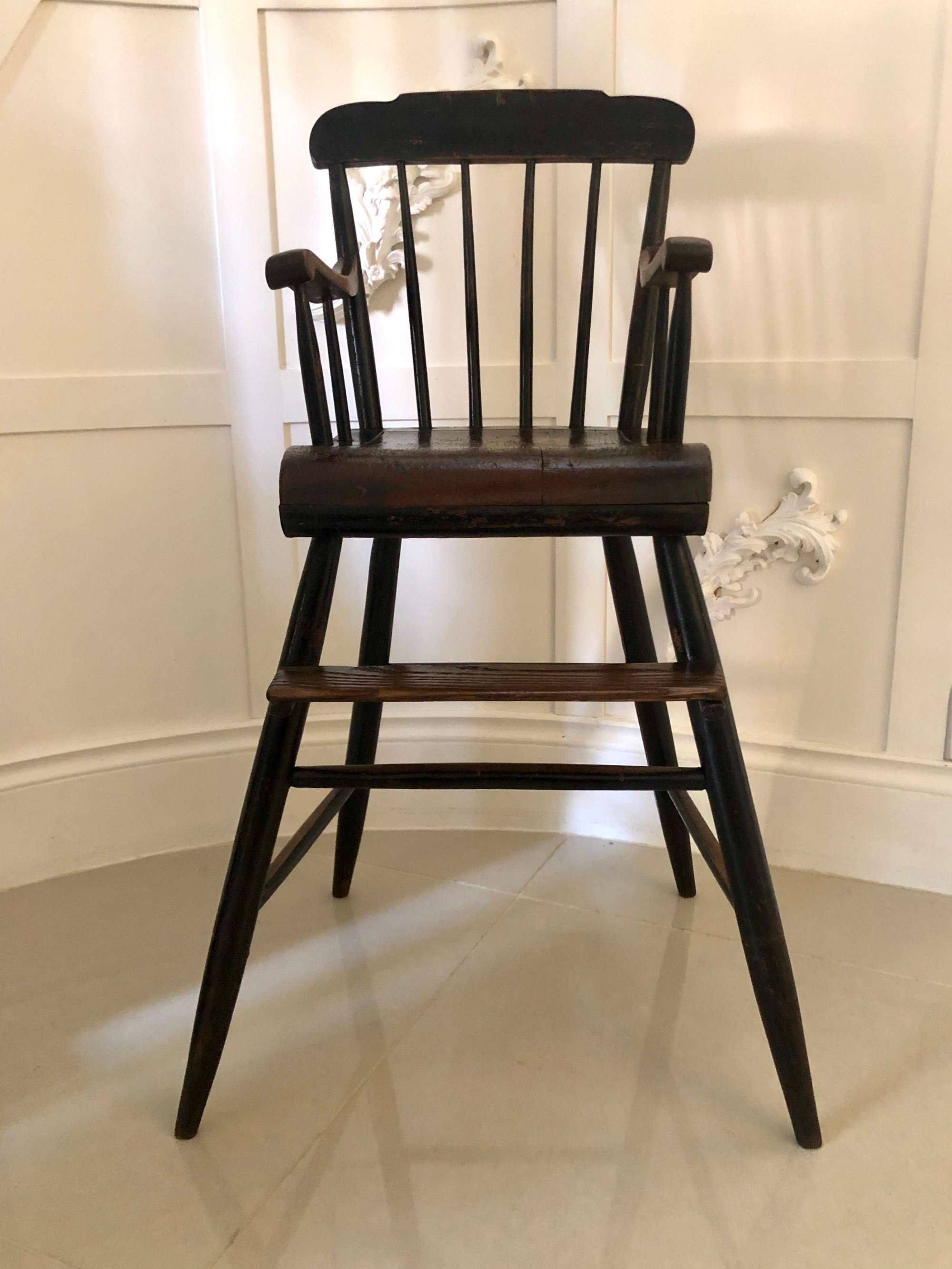 Unusual Antique Baby's High Chair