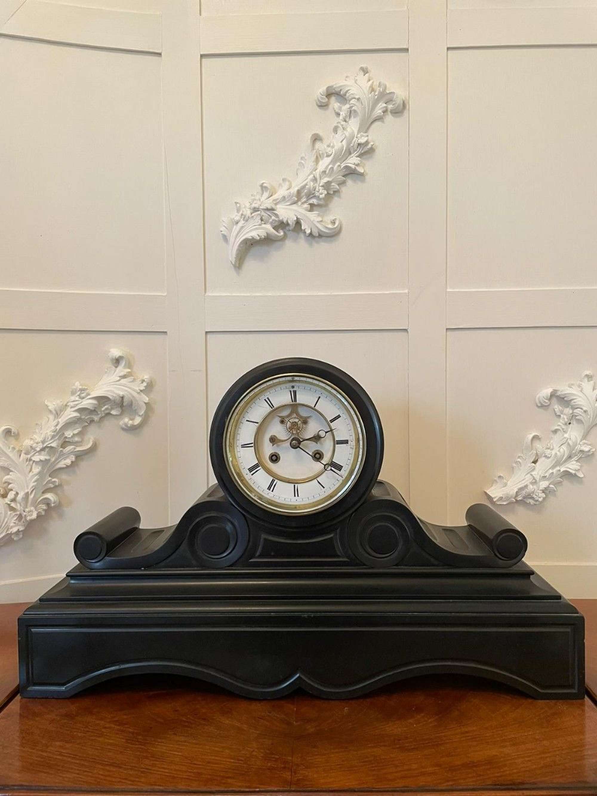 Quality Antique Victorian Eight Day Marble Clock