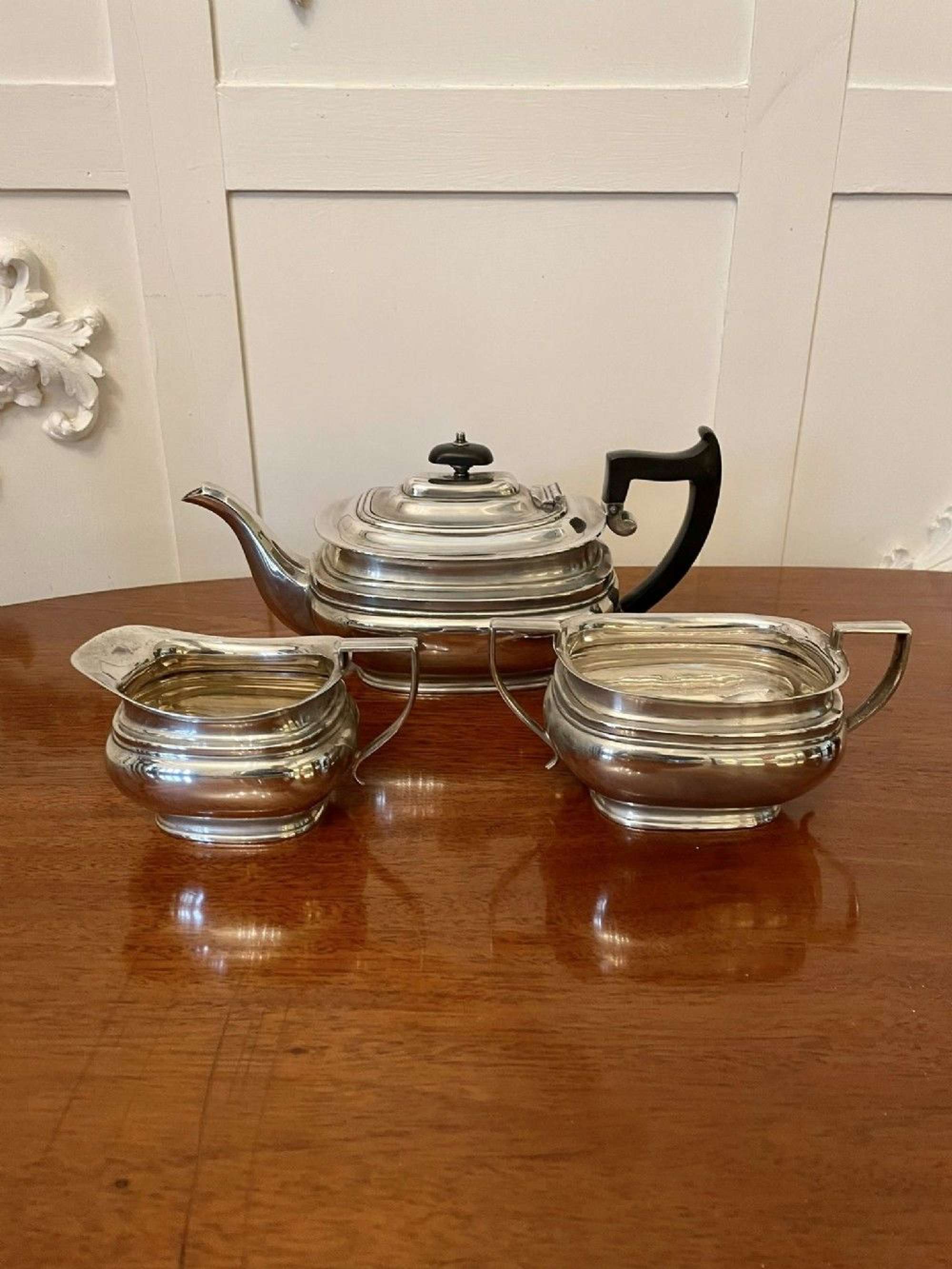 Antique Edwardian Quality Silver Plated Tea Set Stamped Goldsmiths & Silversmiths Co.