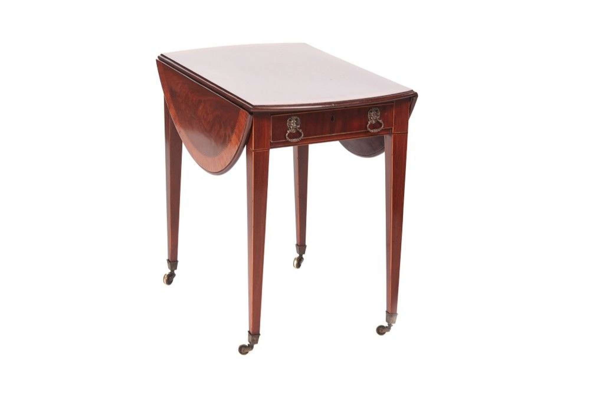 Fine Quality Sheraton Period Inlaid Mahogany Pembroke Table C.1800