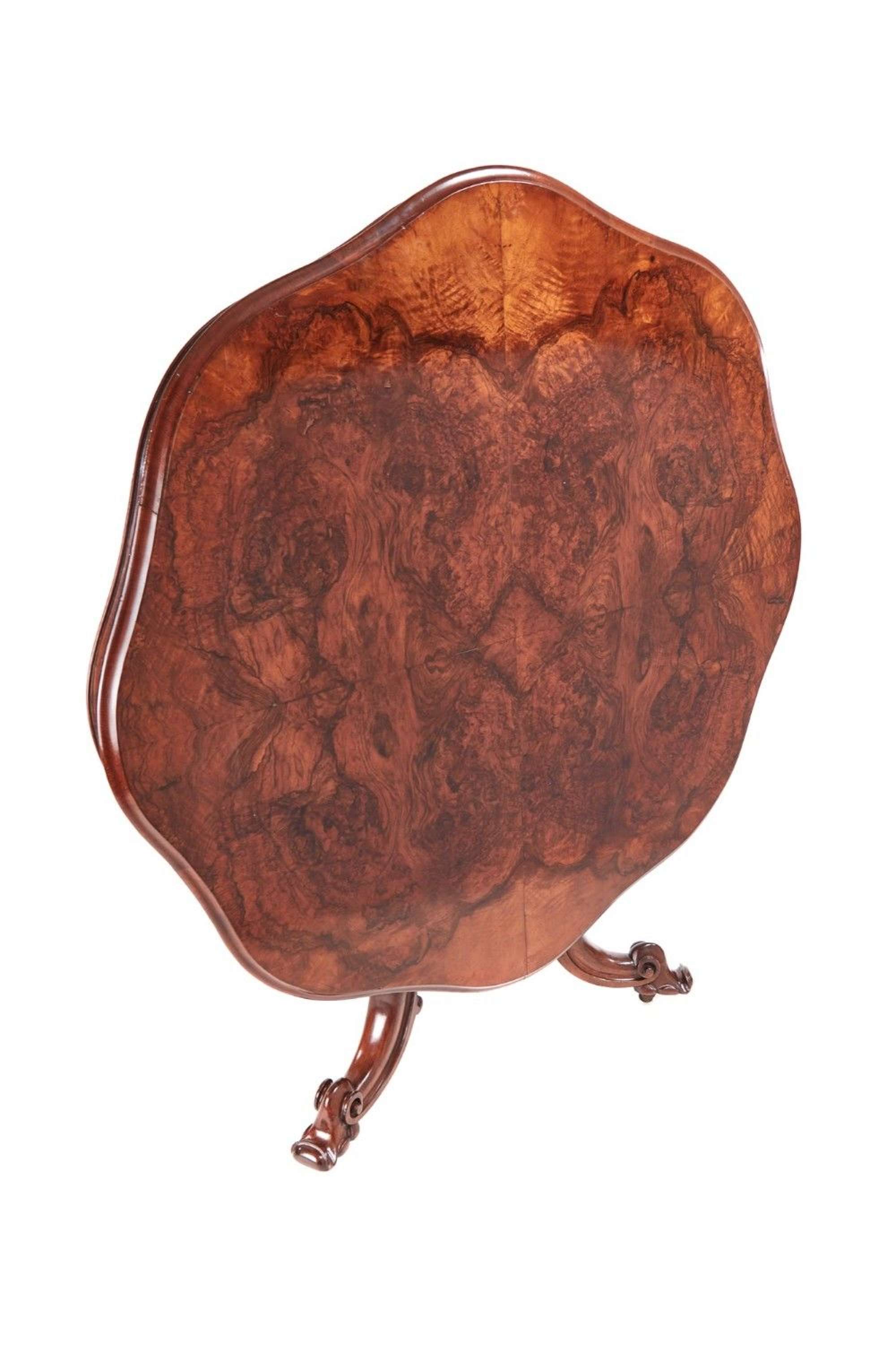 Finest Quality Burr Walnut Shaped Centre Table