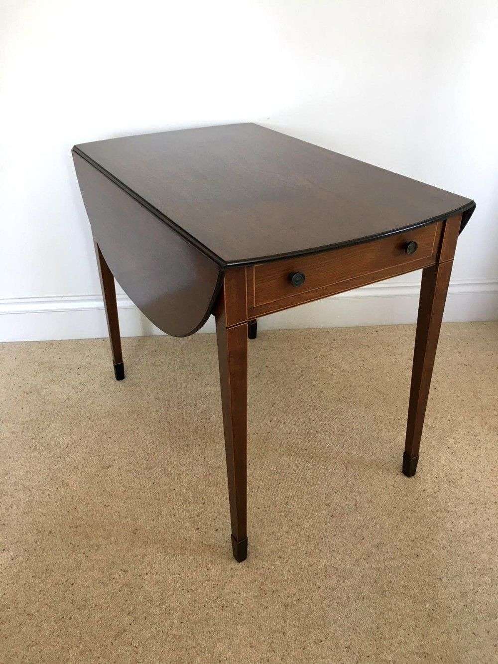 Fine Quality Antique Inlaid Mahogany Pembroke Table