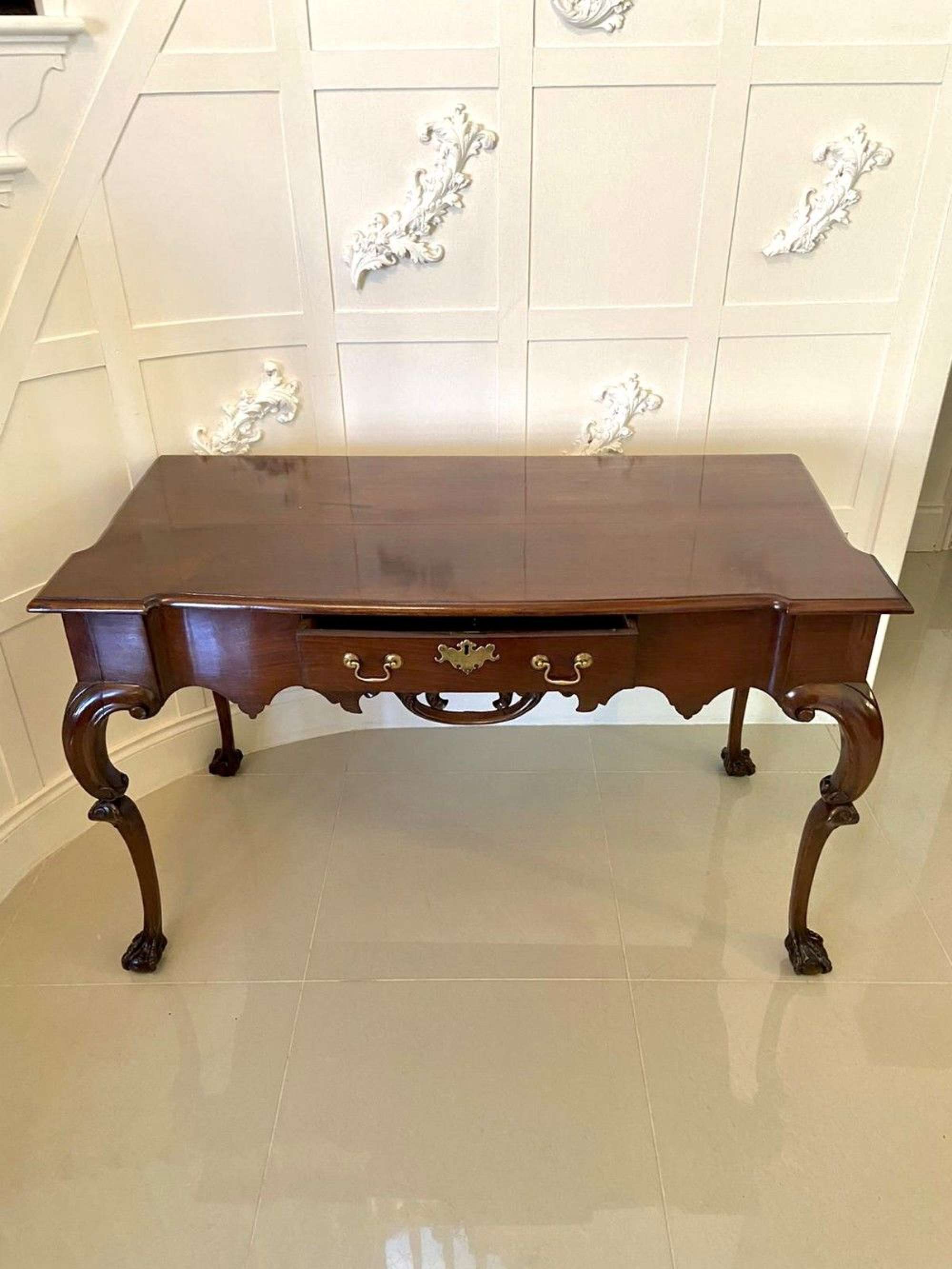 Rare 18th Century American Antique Chippendale Serving Table