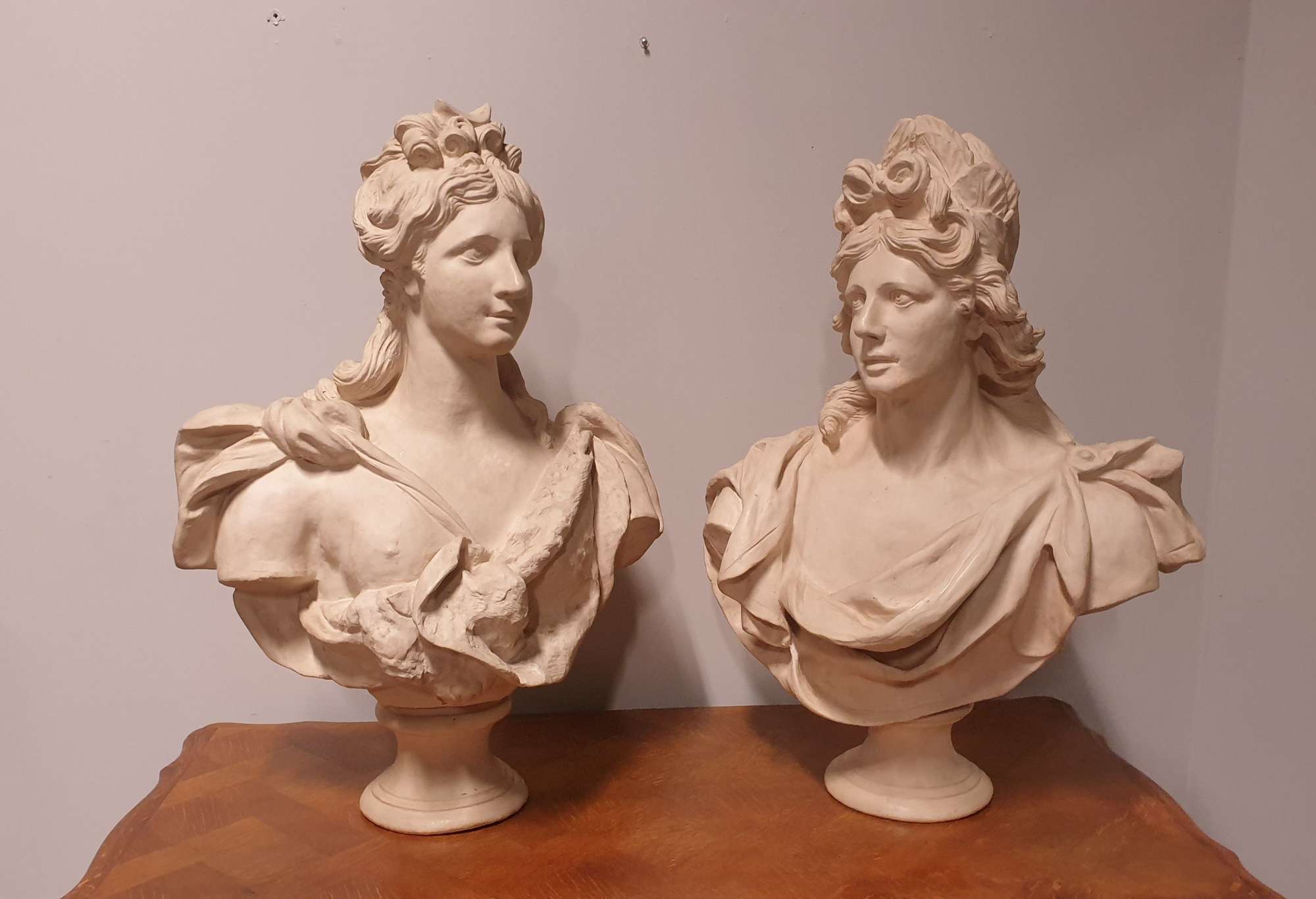 Wonderful Pair Of Large Busts