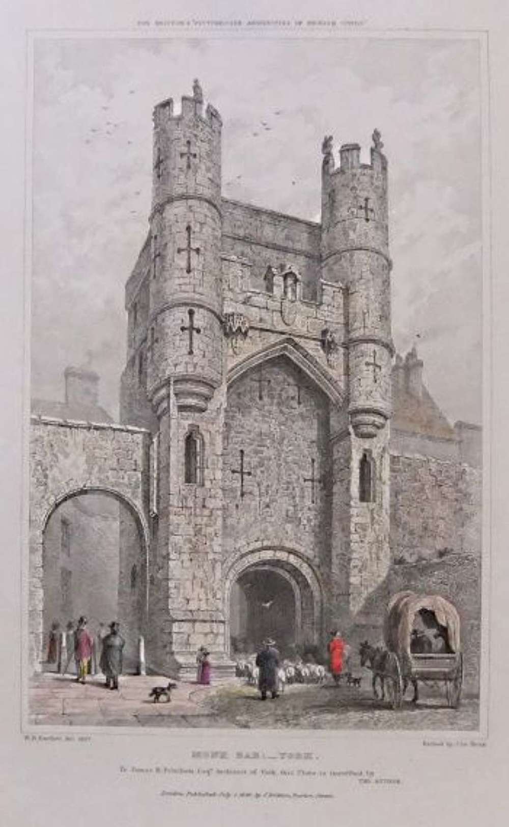 W. H. Bartlett - MONK BAR, YORK