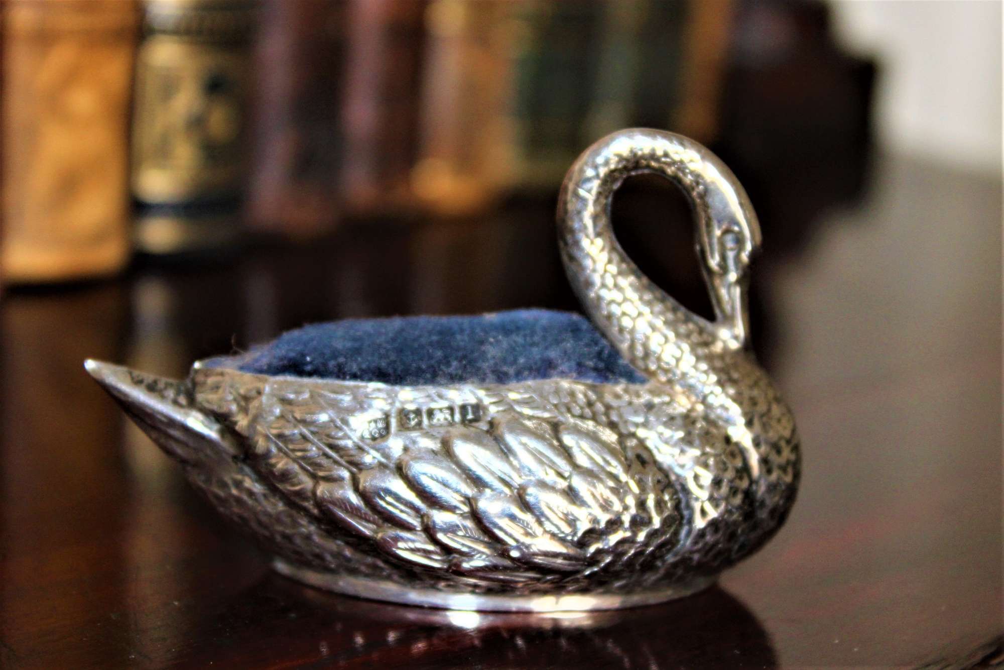 A Silver Pin Cushion In The Form Of A Swan English Circa 1910