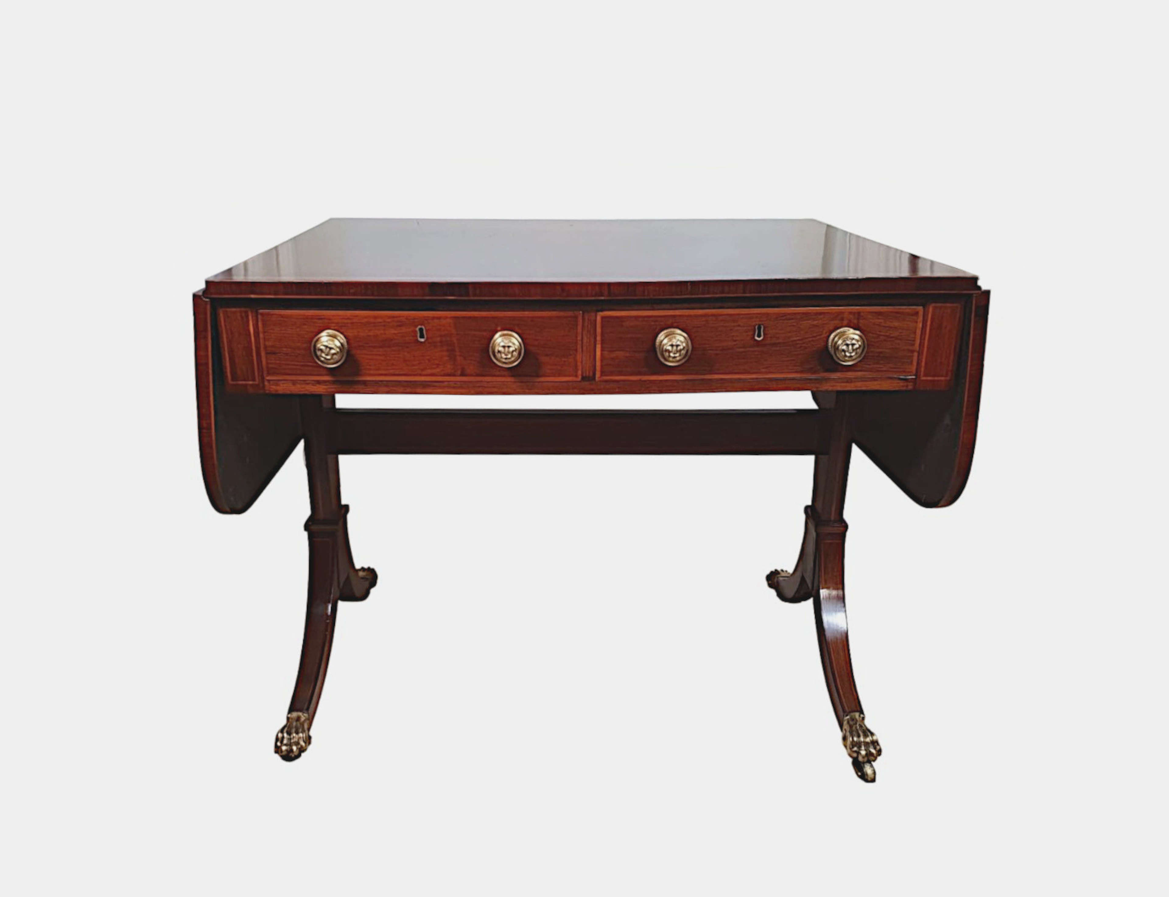A Very Fine Early 19th Century Regency Inlaid Sofa Table