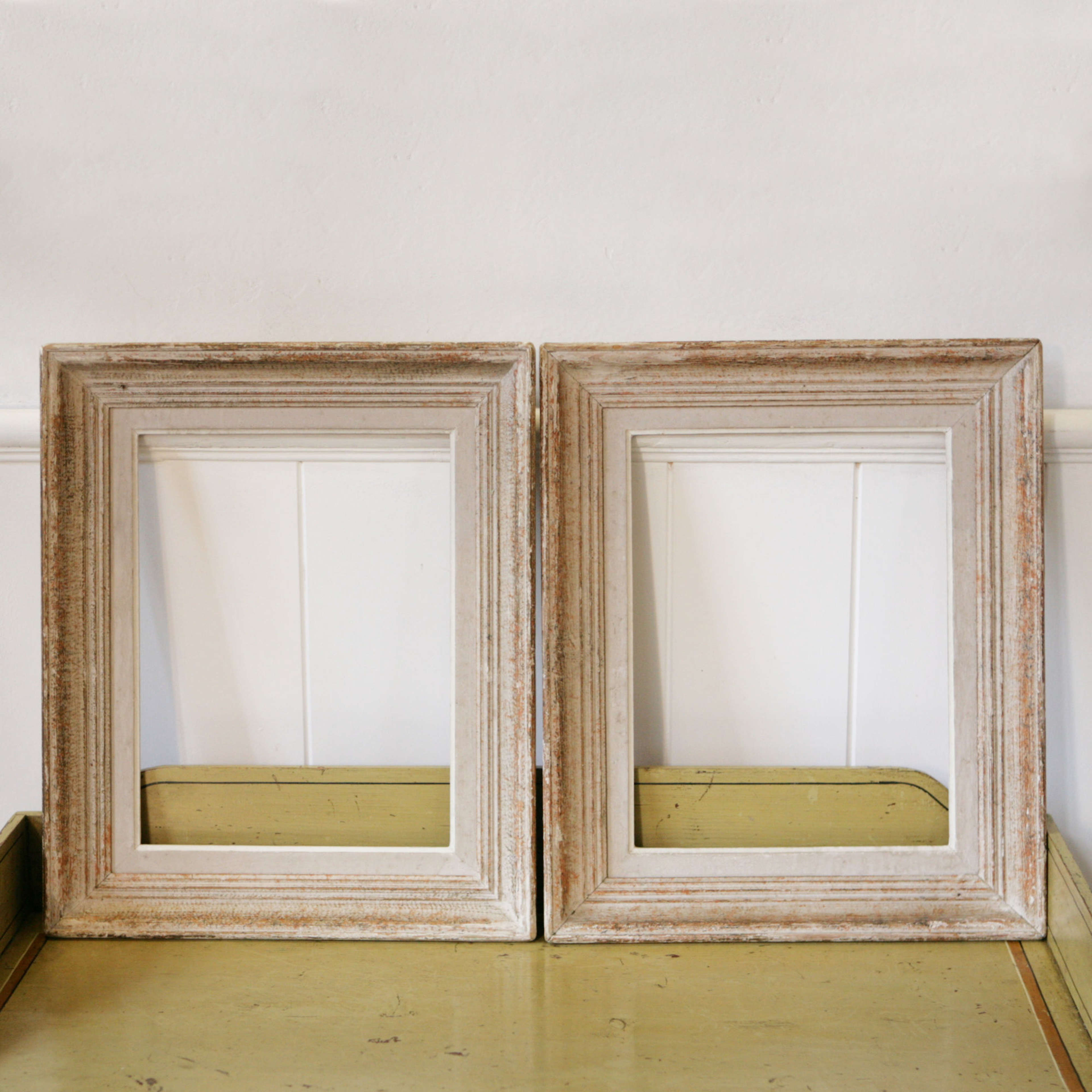 Lovely pair of painted French frames.