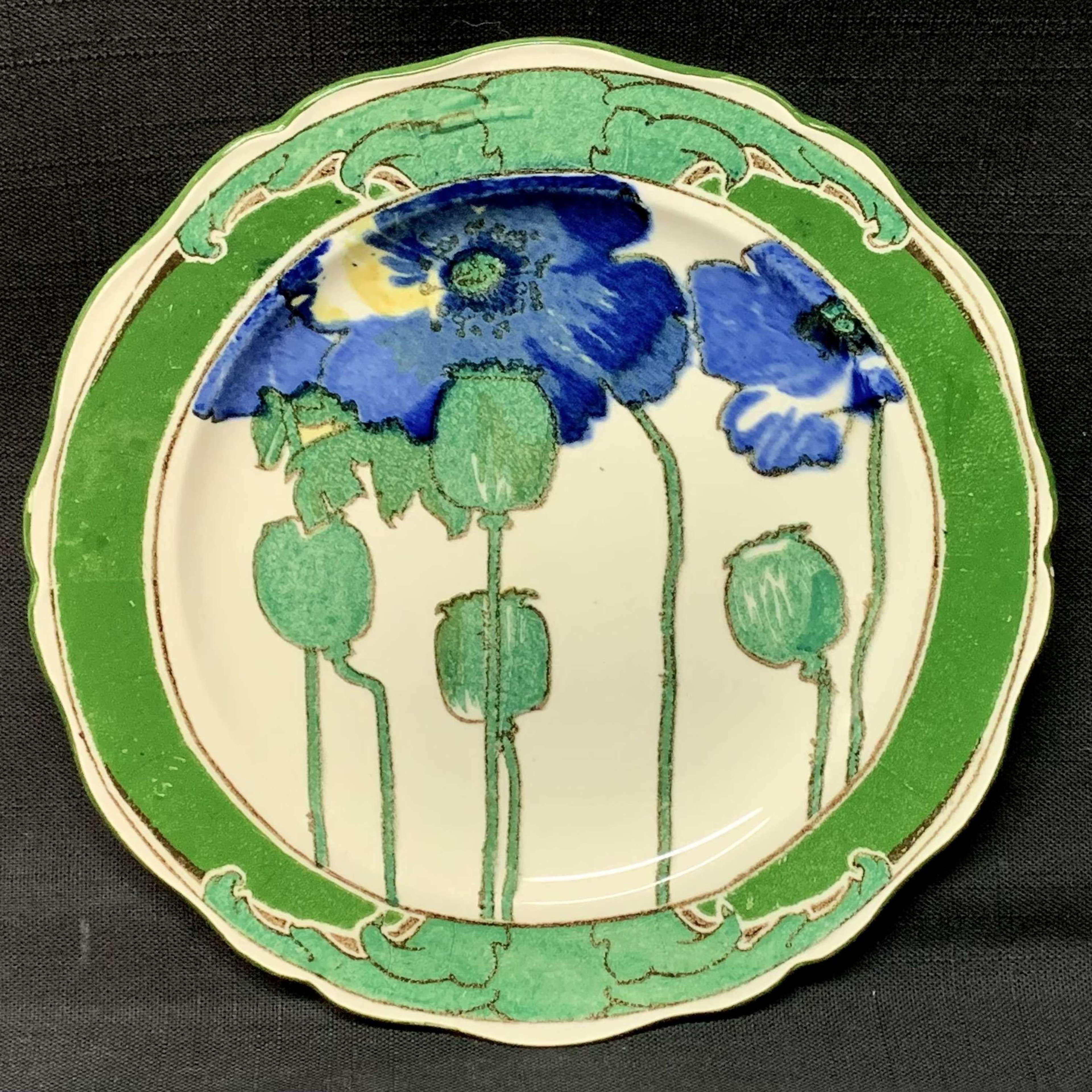 1921 ~ Royal Doulton Art Nouveau POPPIES Plate