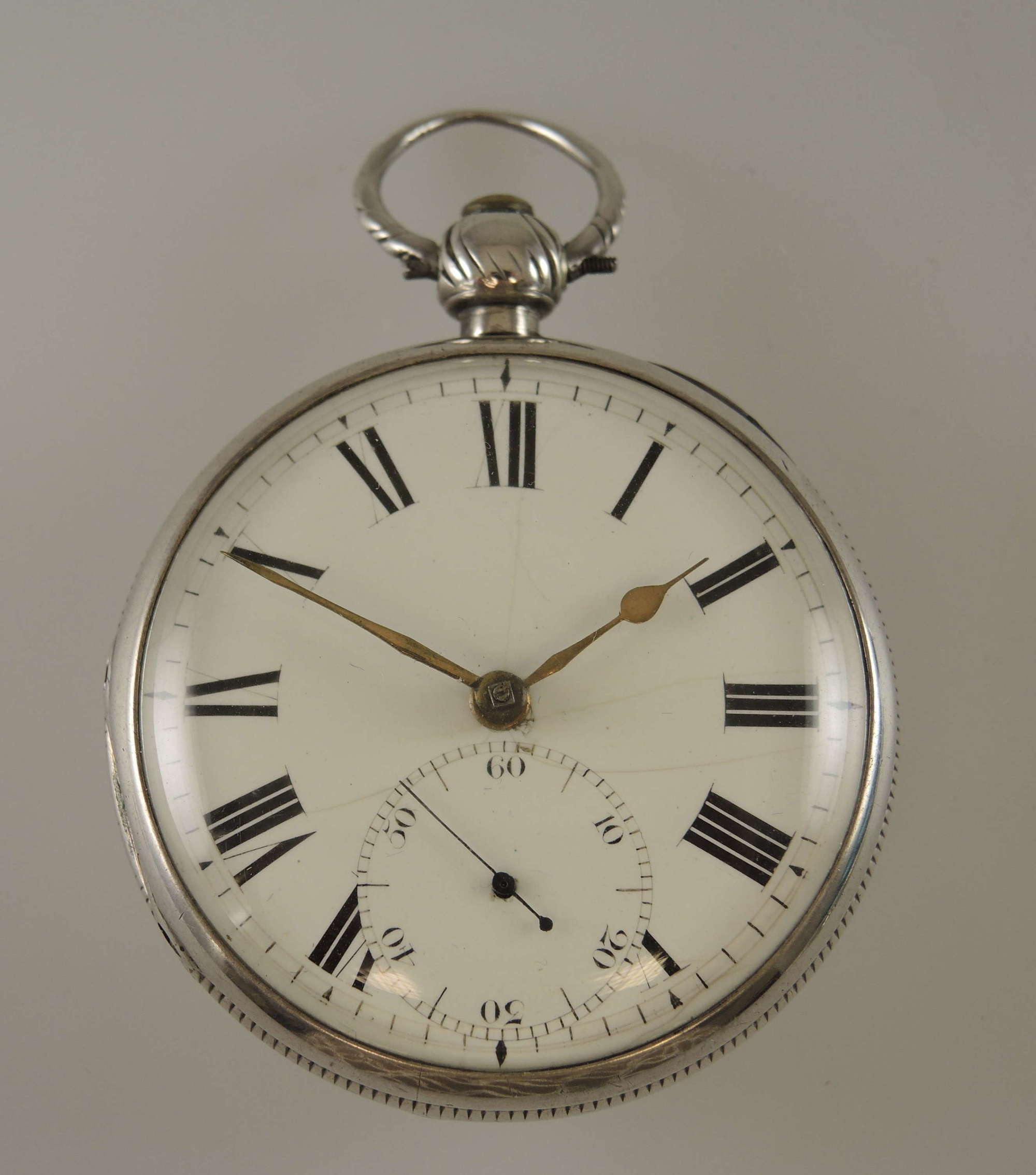 English silver fusee pocket watch by Goater, Winchester c1825