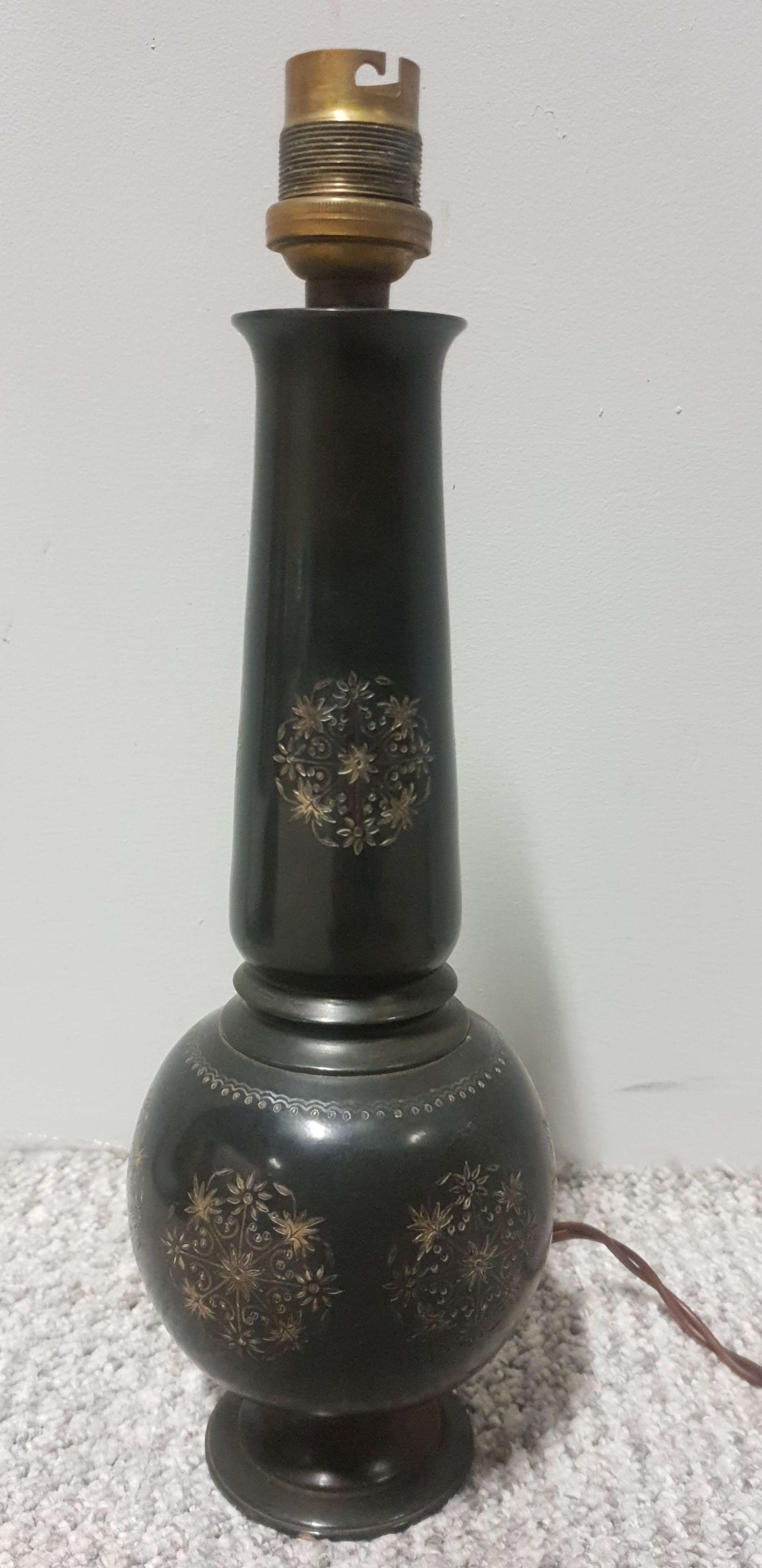 Super Inlaid Silver Table Lamp