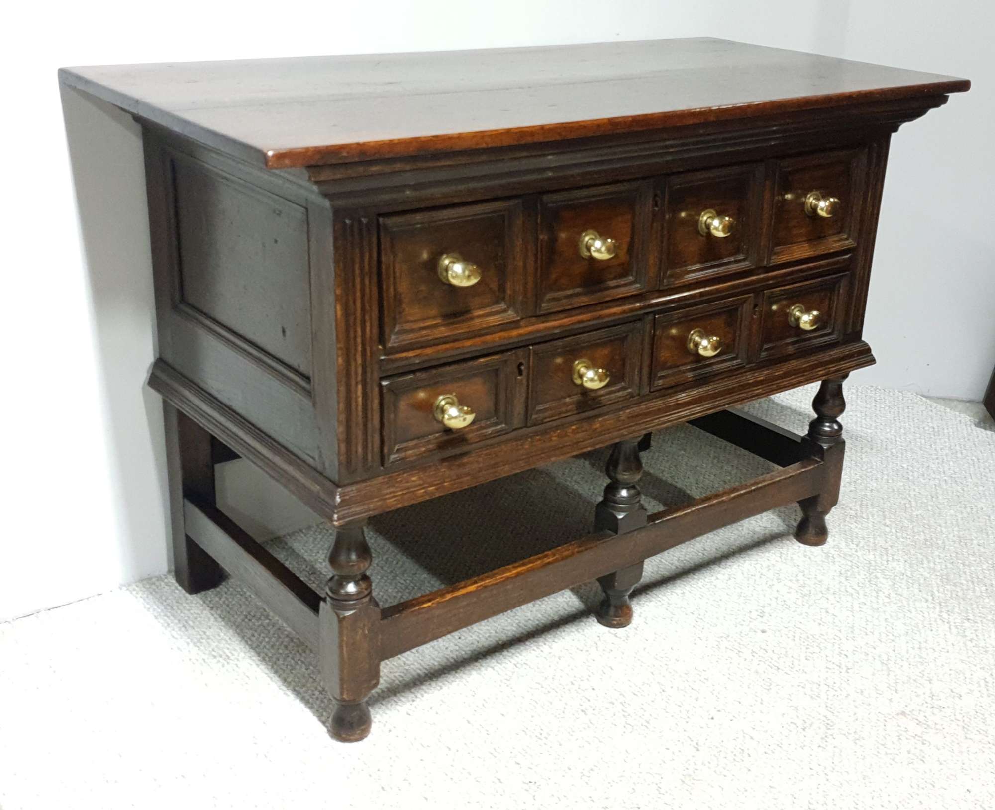 Good Period Oak Antique Chest Of Drawers Server