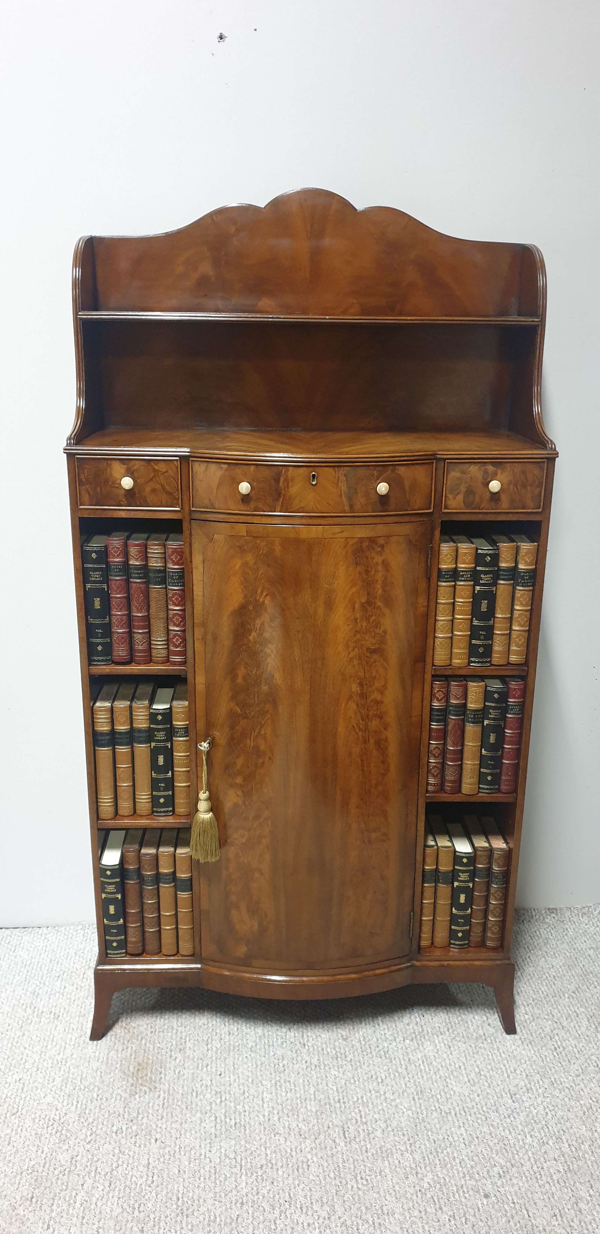 Superb Mahogany Antique Bookcase Cabinet