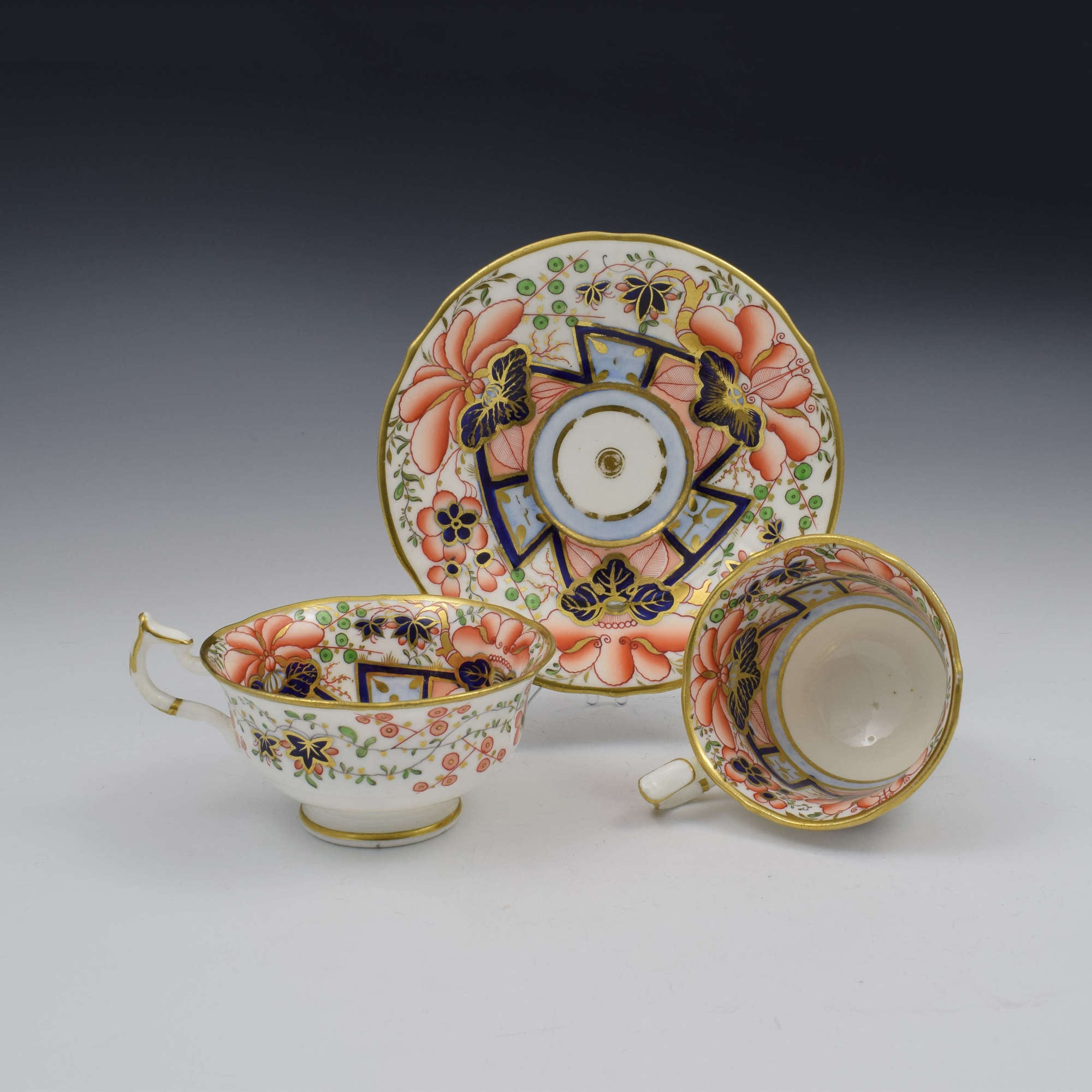 Regency Minton Porcelain Cup & Saucer Trio Pattern 512 c.1830