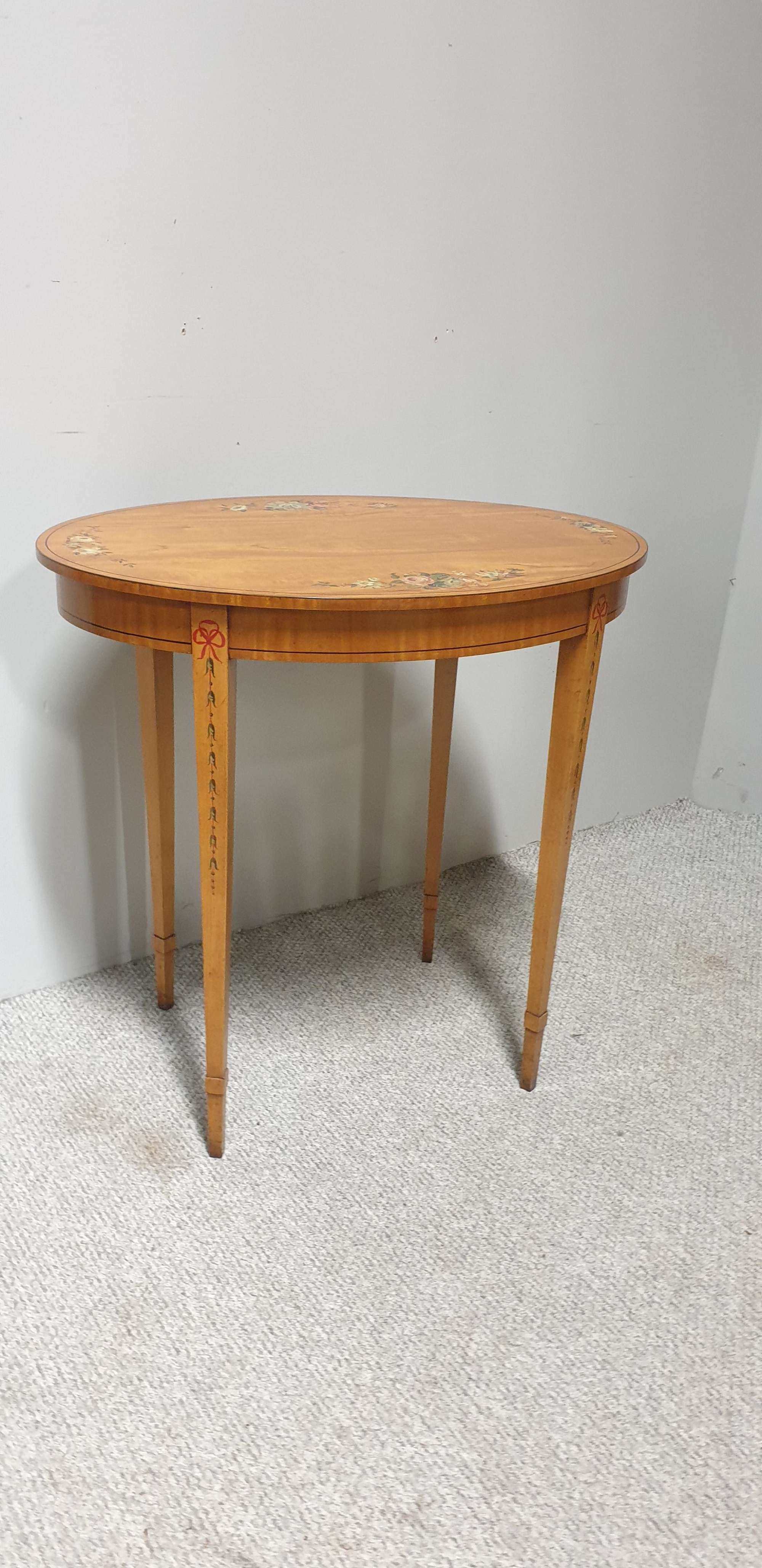 Good Satinwood Painted Occasional Table