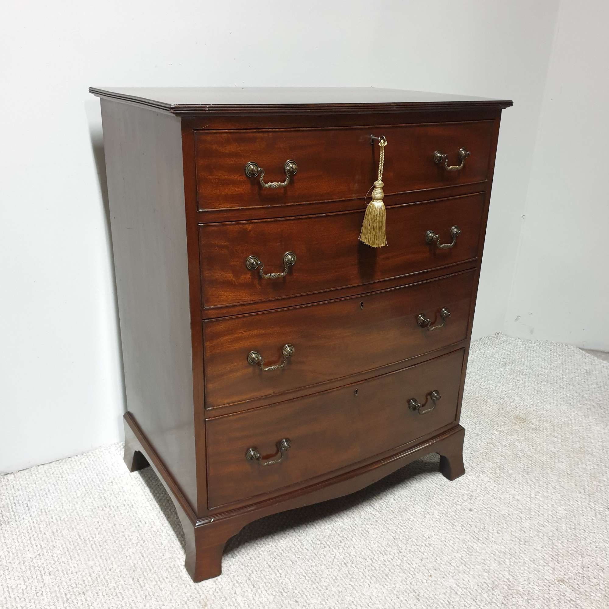 Small Edwardian Mahogany Antique Chest Of Drawers