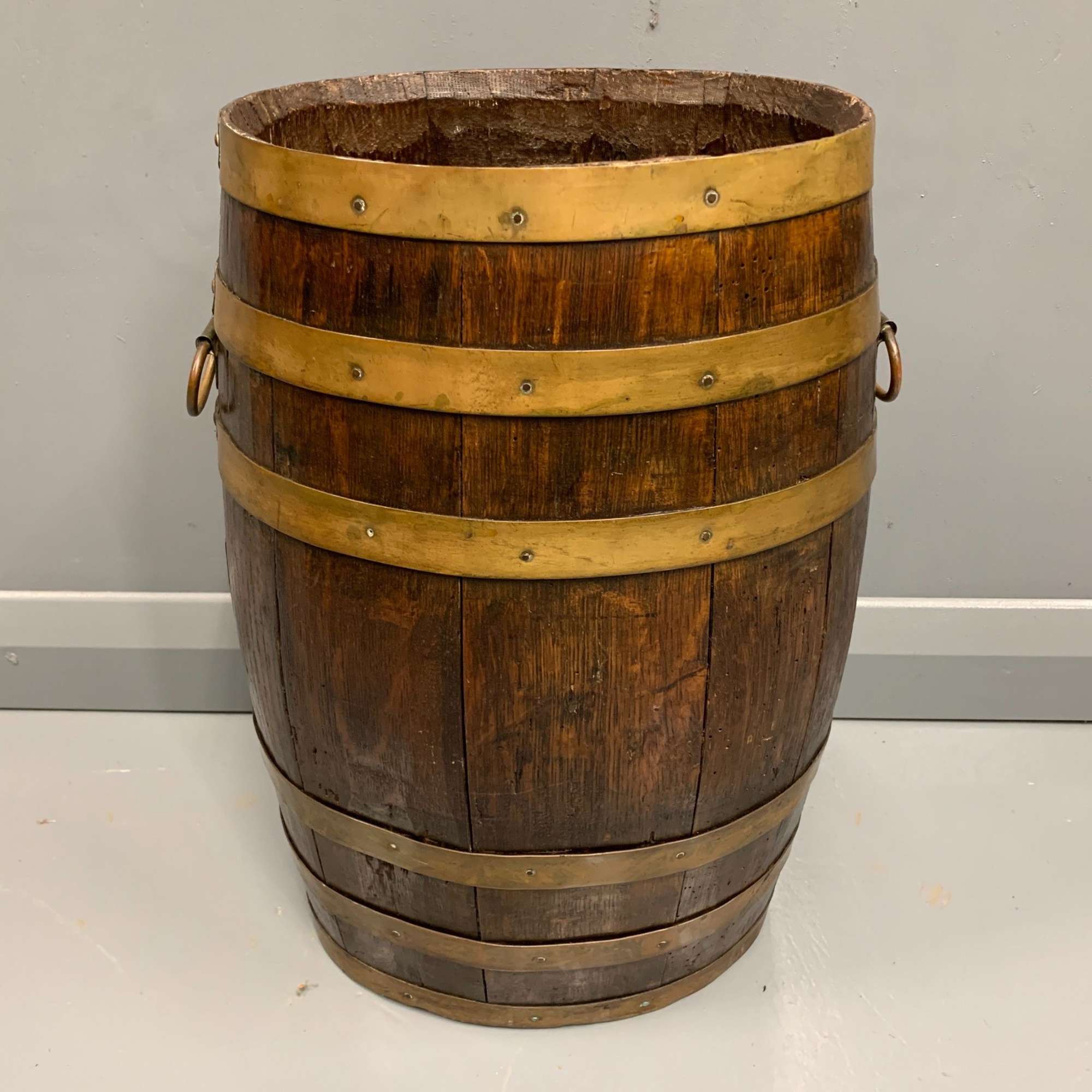 Oak And Brass Barrel