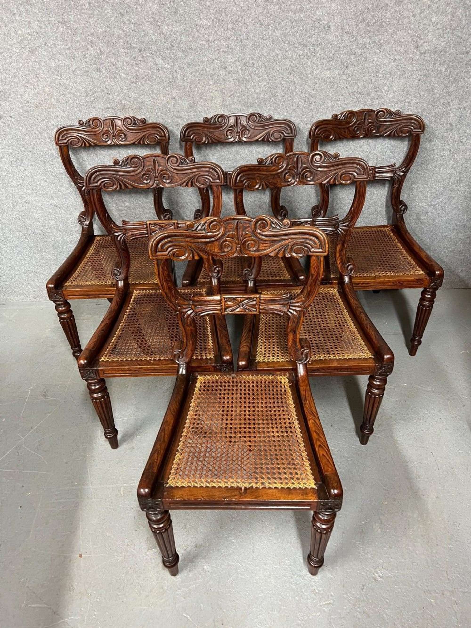 Set Of 6 Gillows Style Dining Chairs