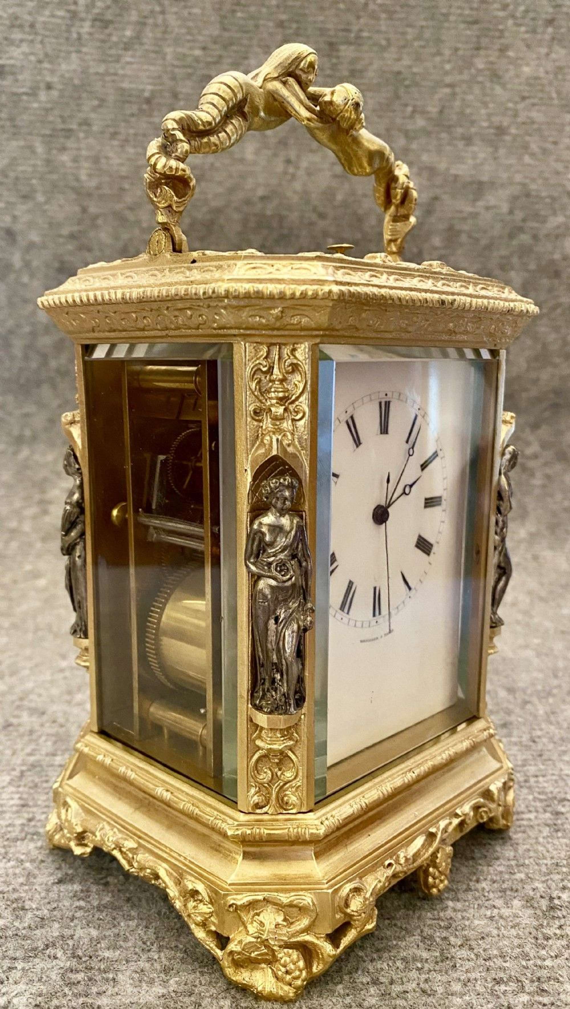 Fine French Carriage Clock From Bolvillier Of Paris