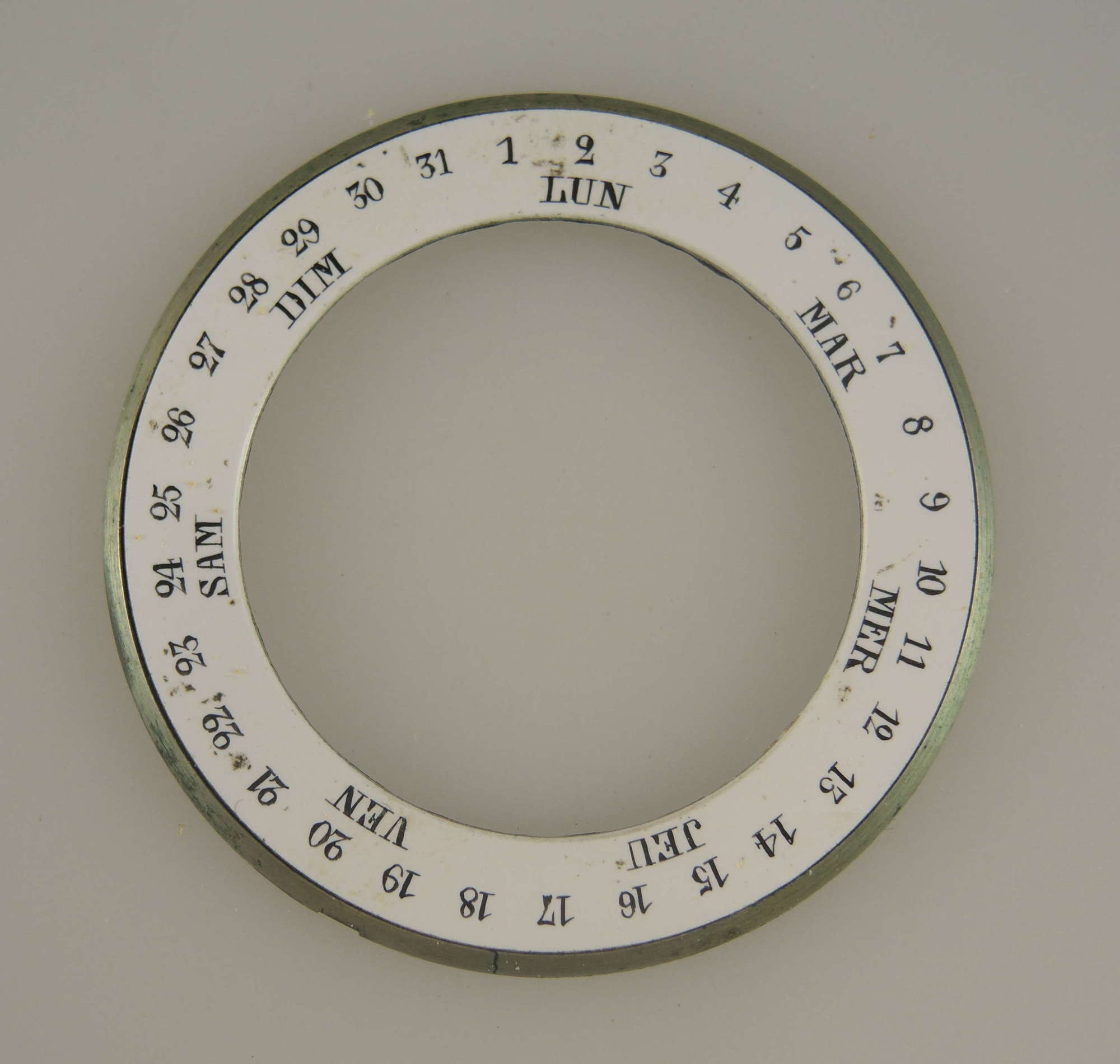 Day Date Chapter ring dial for double sided calendar c1890