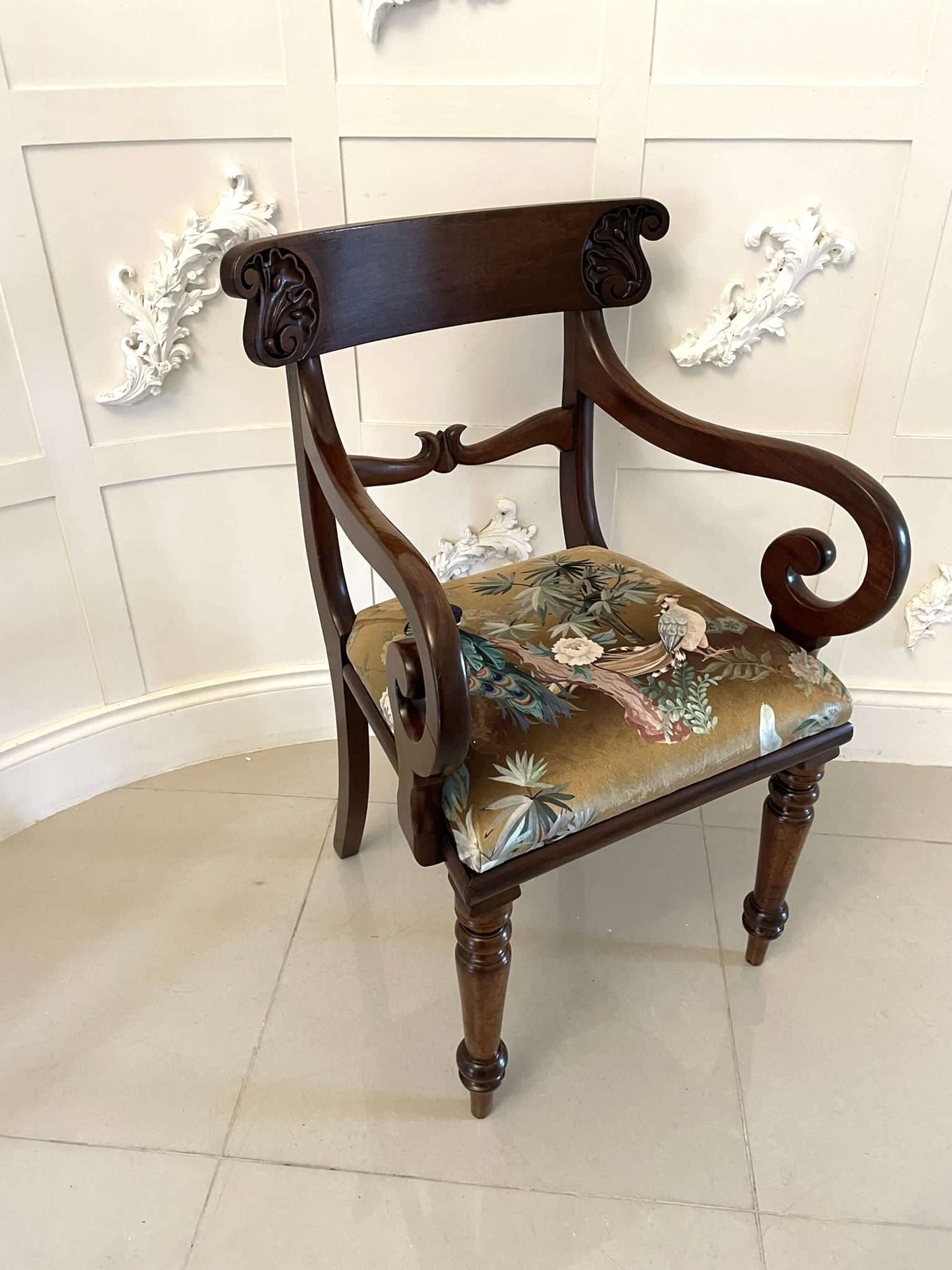 Antique Regency Quality Mahogany Desk Chair