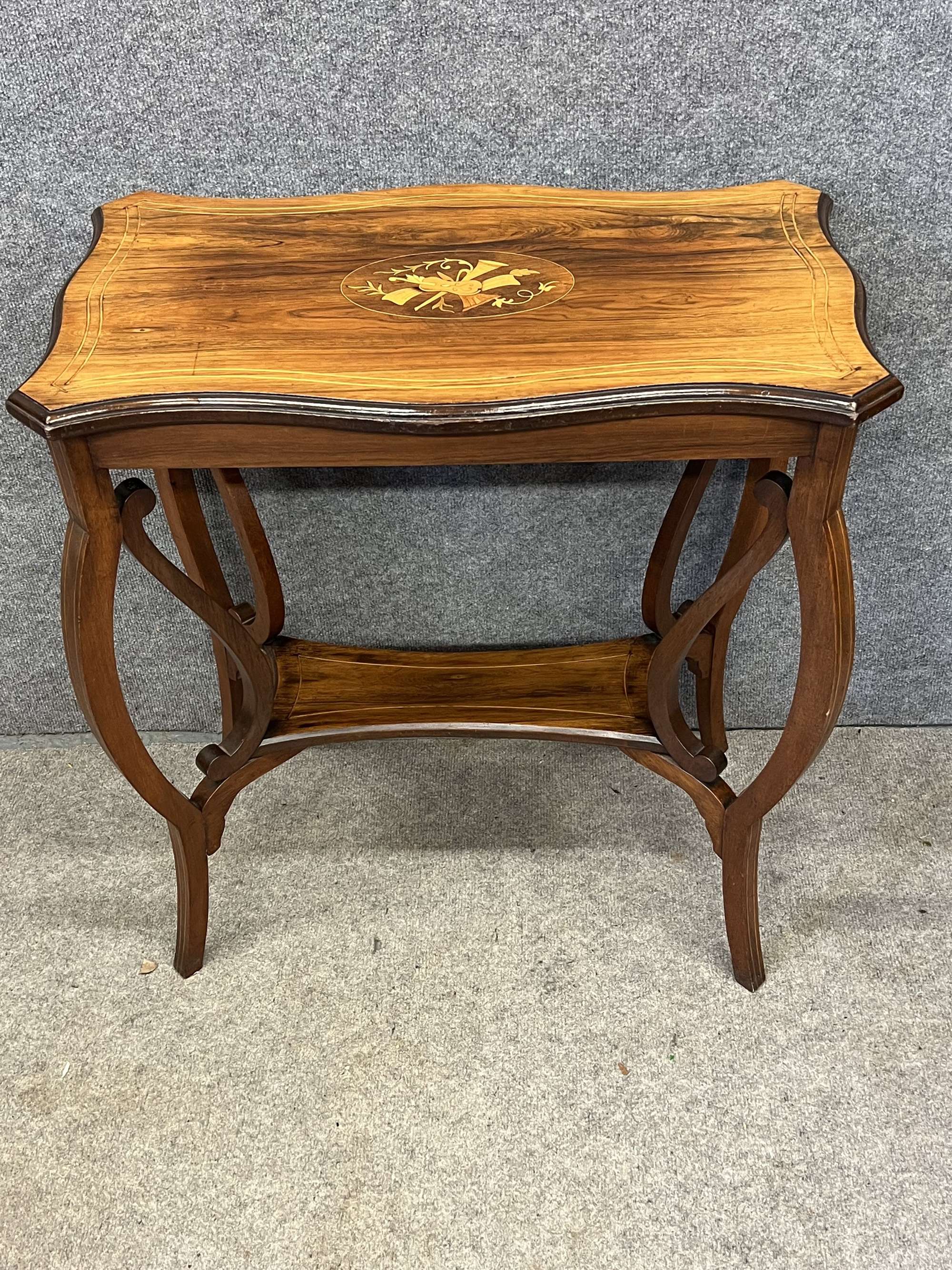 Edwardian Rosewood & Inlaid Occasional Table