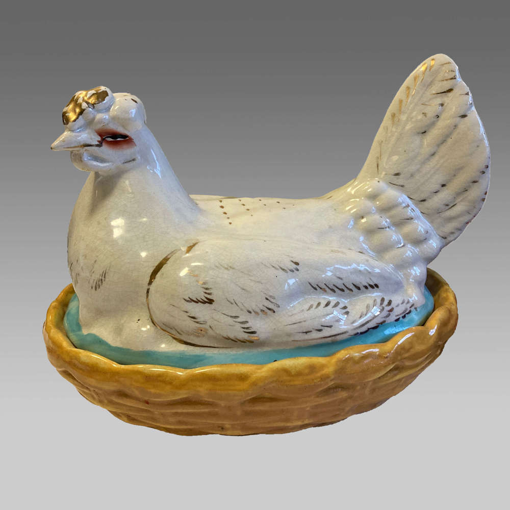 Staffordshire pottery egg crock