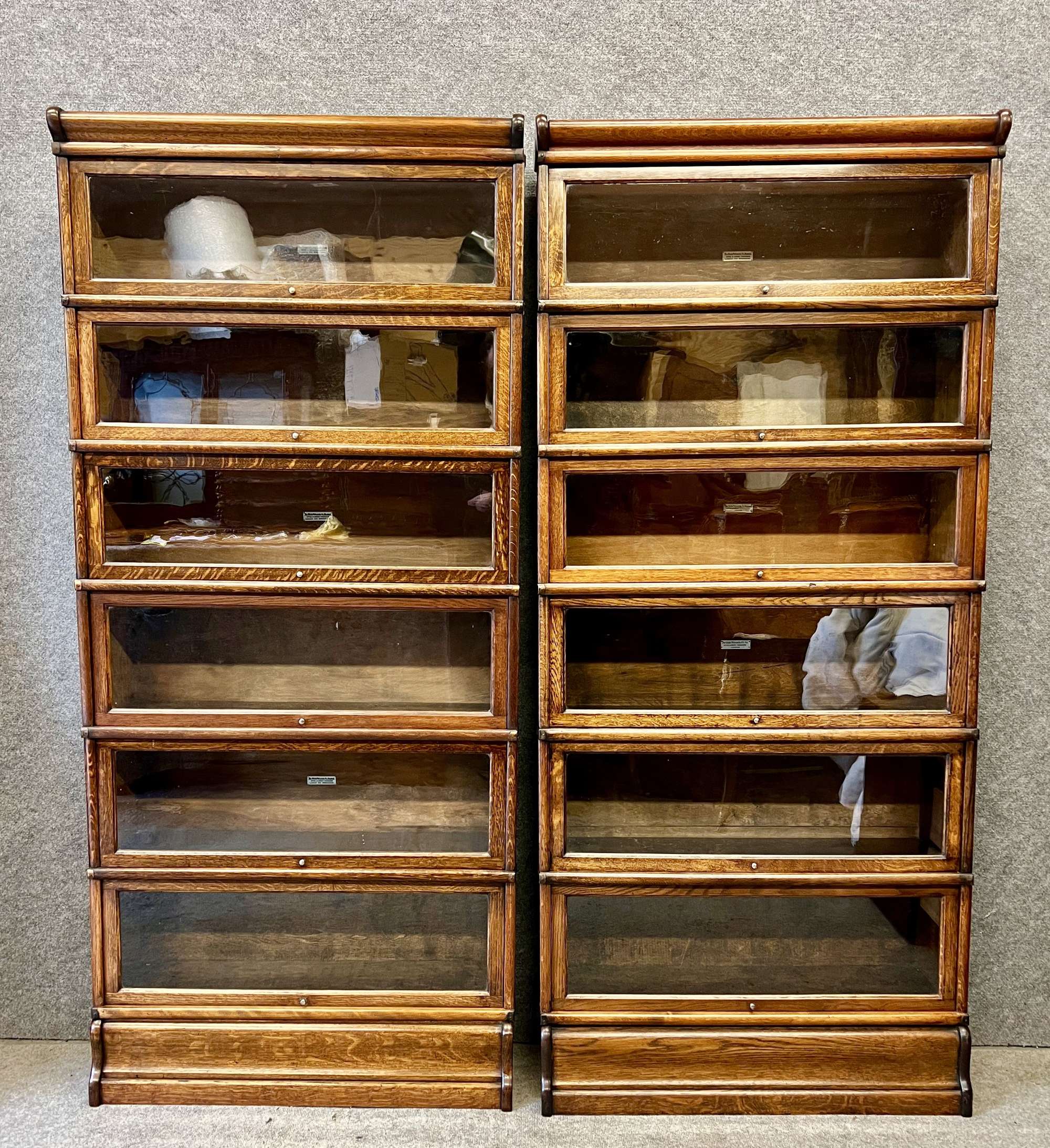Good Pair Of Globe Wernicke Antique Bookcases