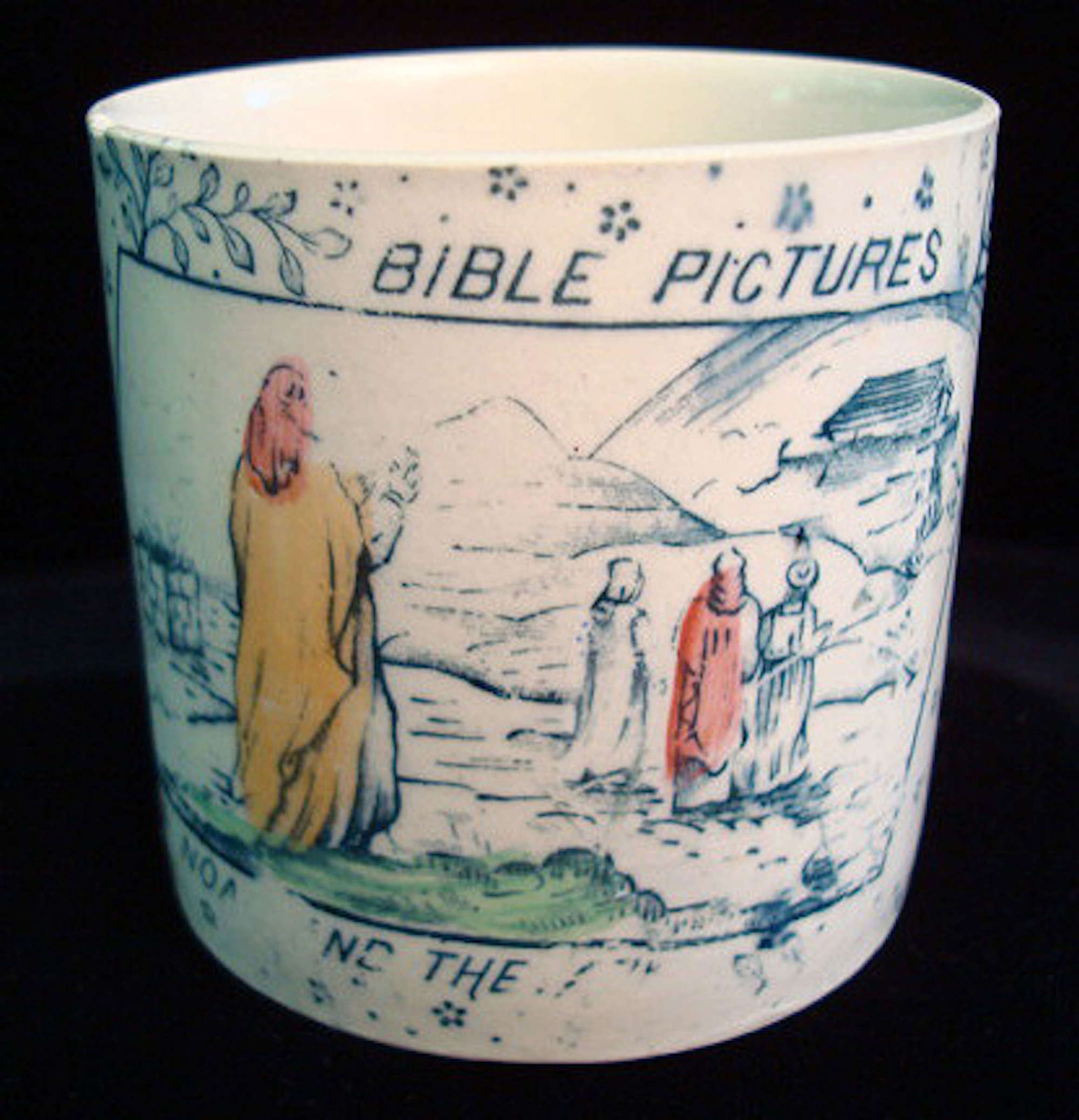 English Victorian ABC Mug ~ Bible ~ Noah and Ark 1880