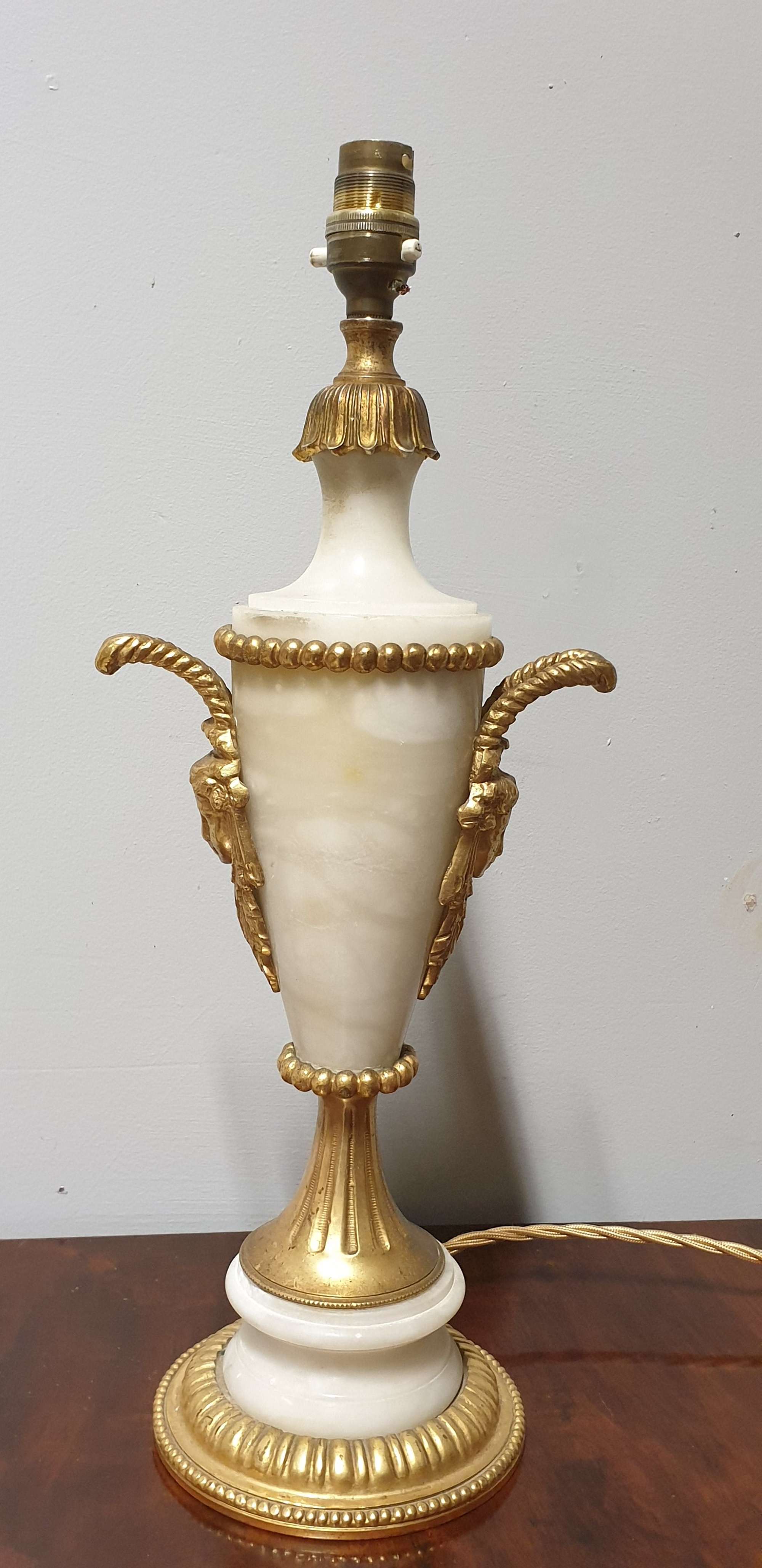 Marble And Ormolu Table Lamp