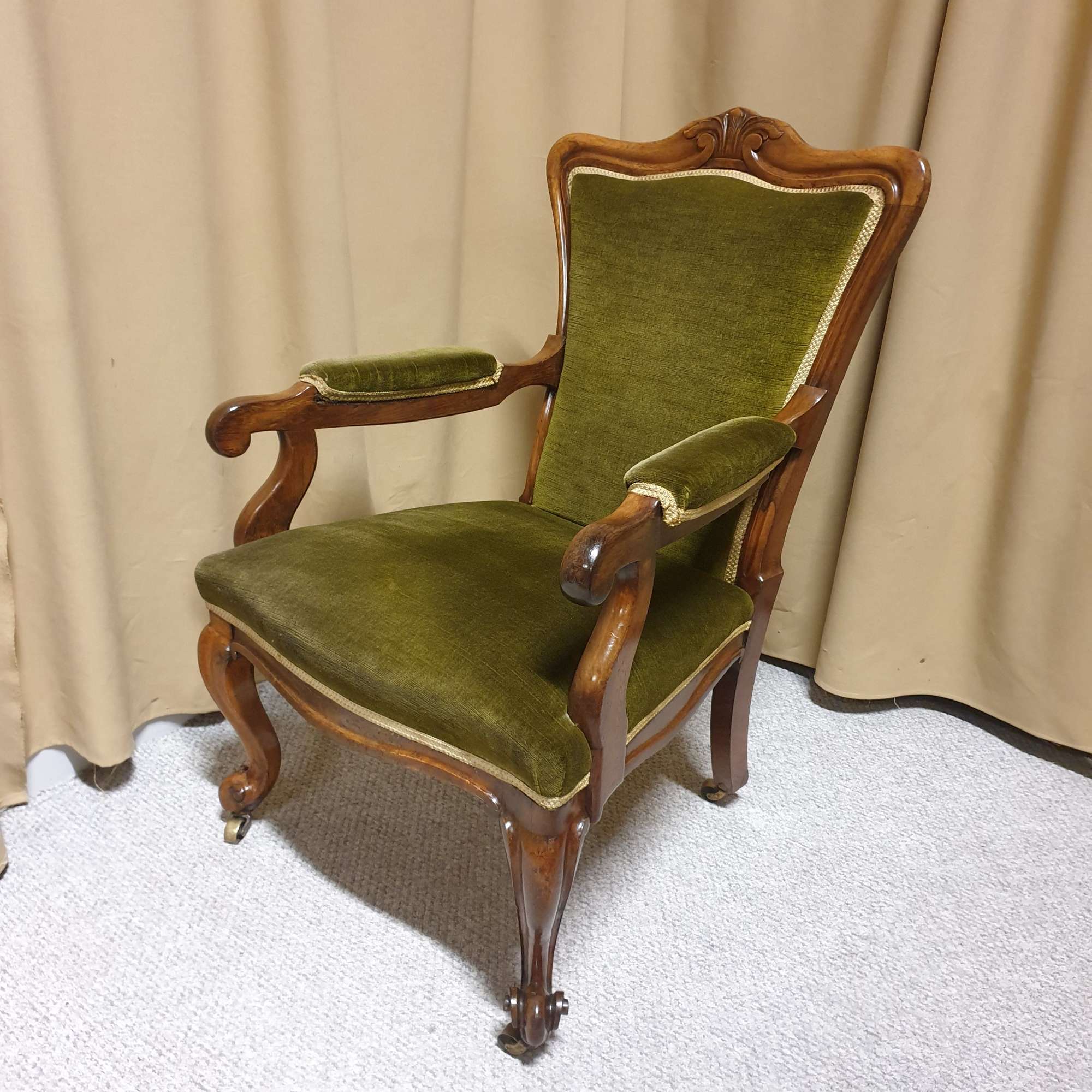 Fabulous Rosewood Antique Library Chair