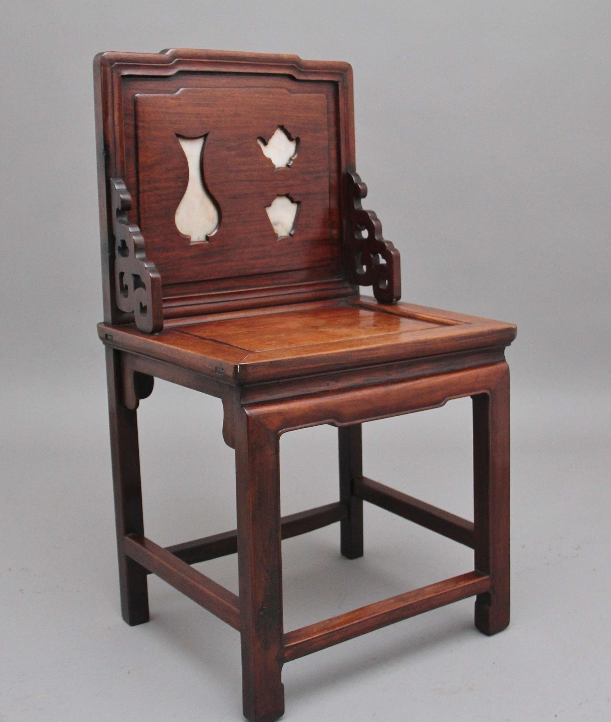 19th Century Chinese Hongmu Hardwood Antique Occasional Chair