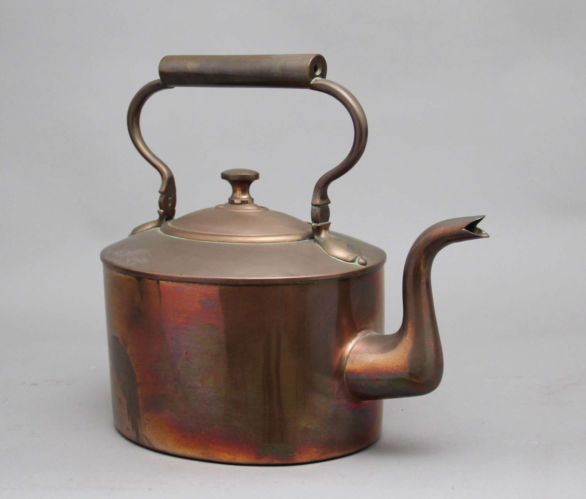 Large 19th Century Brass Copper Kettle