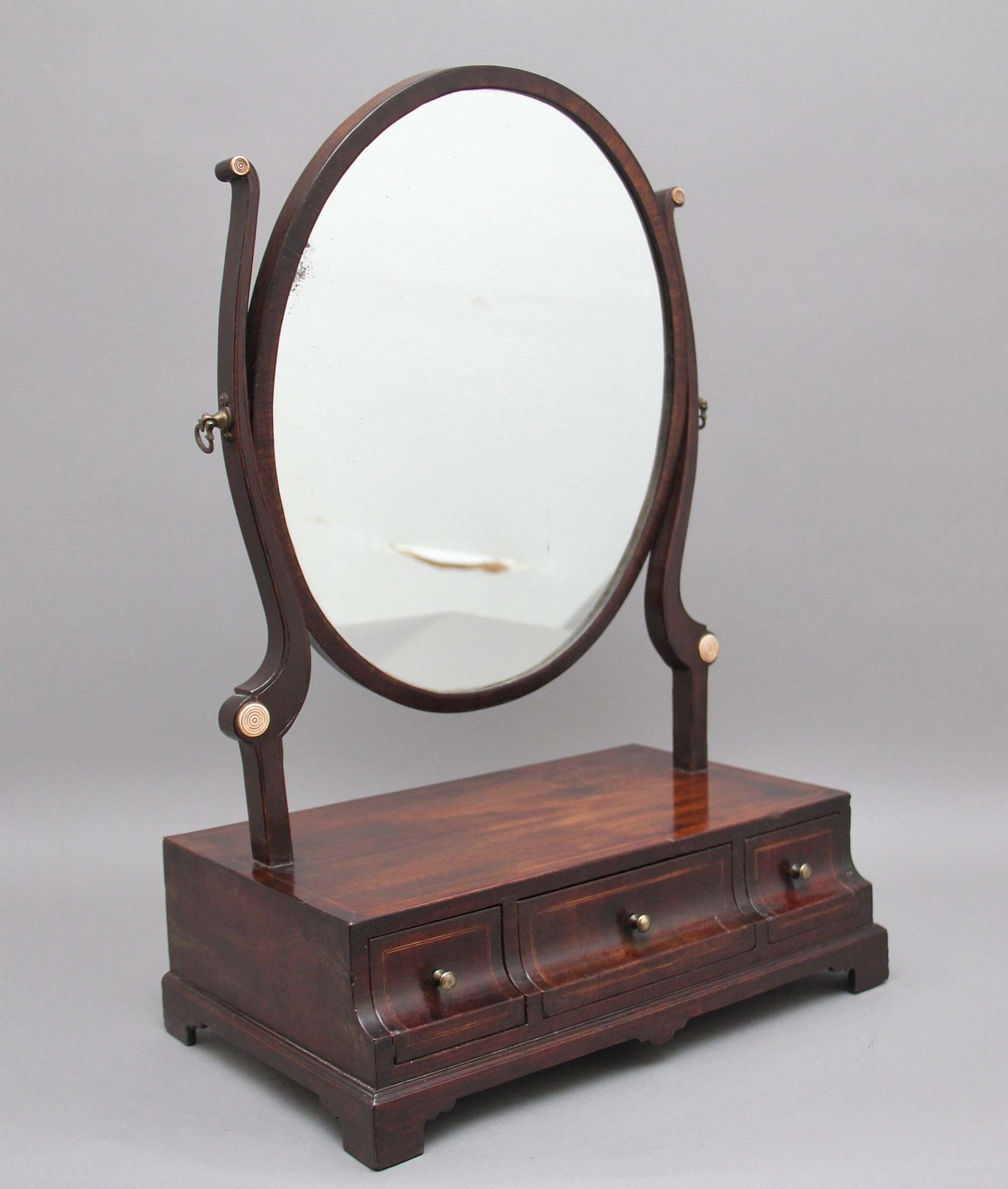 Early 19th Century Mahogany Dressing Antique Mirror