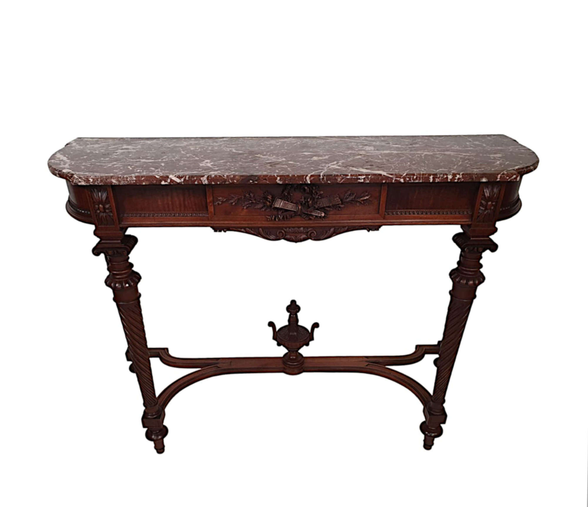 A Lovely Early 20th Century Marble Top Console Table