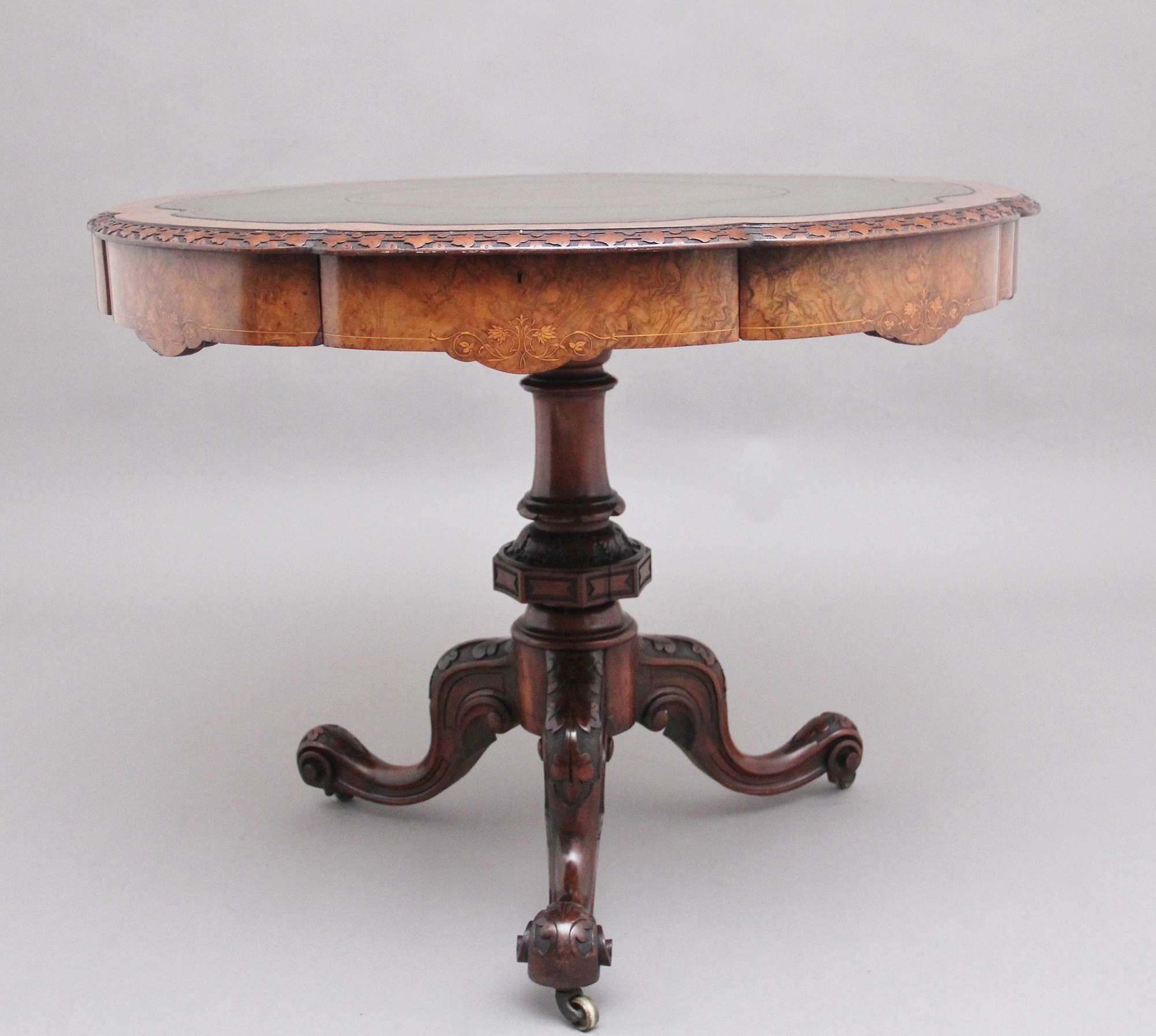 19th Century Walnut Drum Table