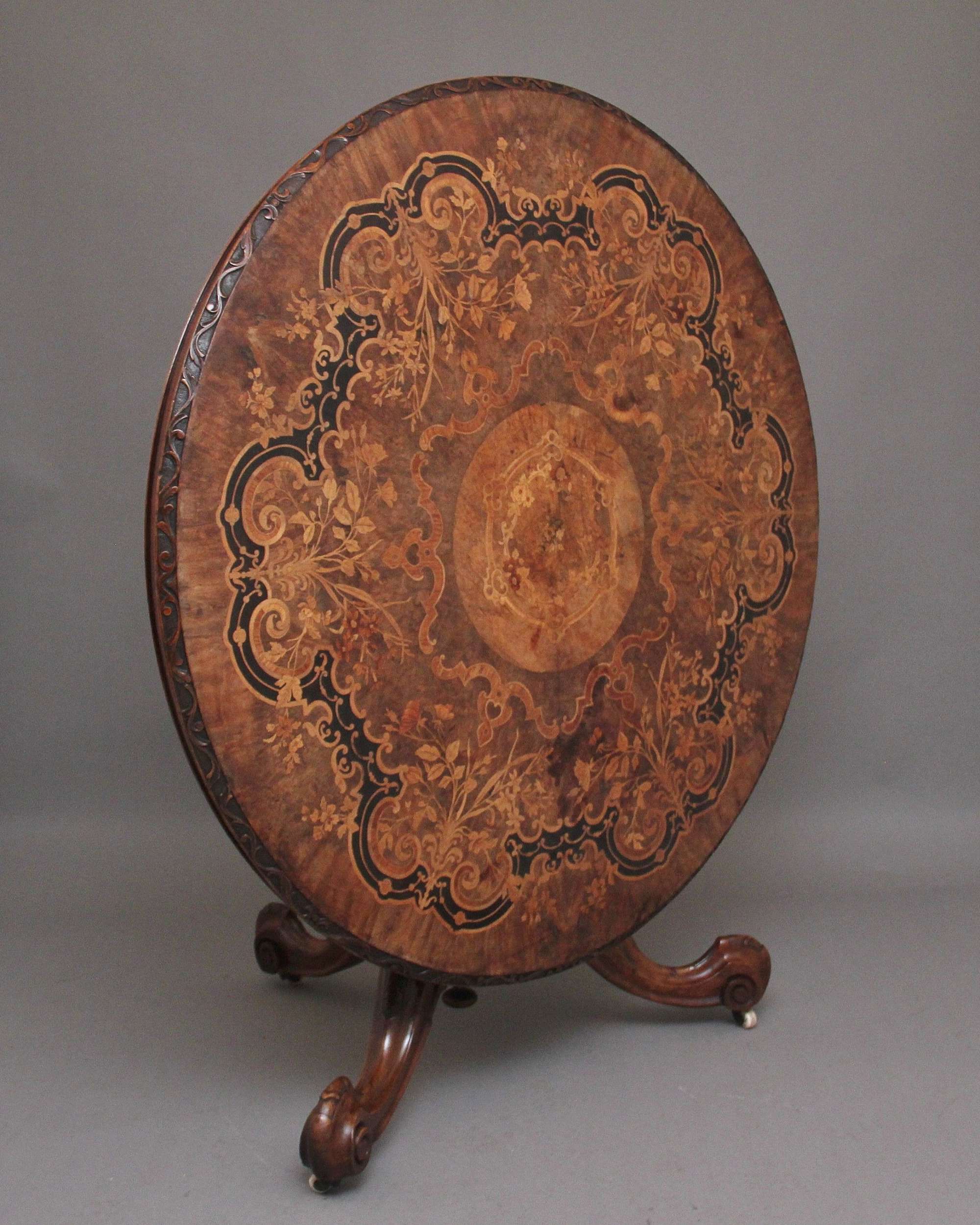 19th Century Walnut And Marquetry Centre Table