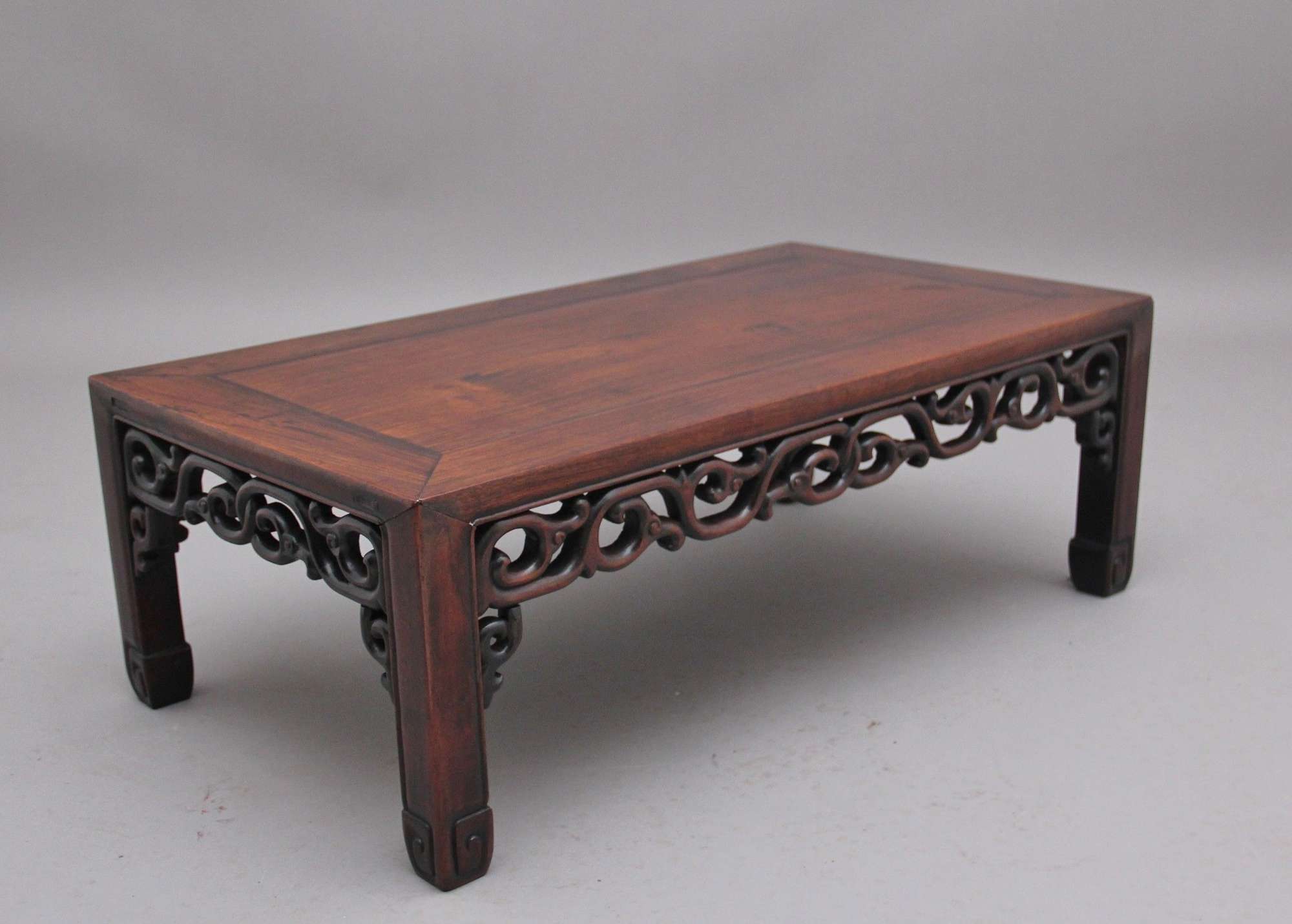 19th Century Chinese Hongmu Low Antique Coffee Table