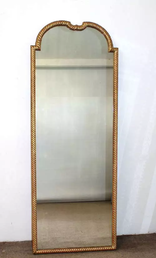 Tall Narrow Antique Ropetwist Framed, Tall Thin Antique Mirror