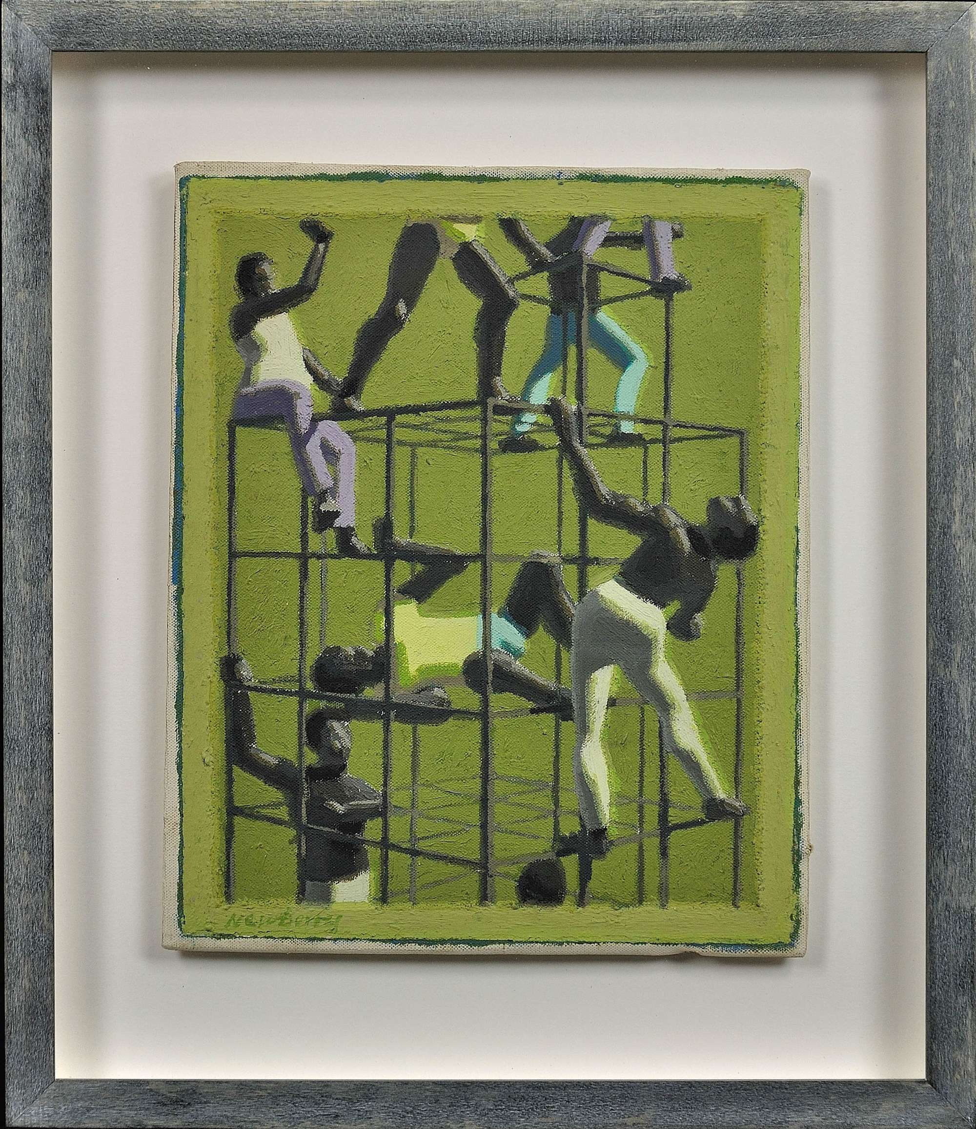 John Coverdale Newberry B.1934. The Climbers, 1970. Oil On Canvas. Framed.