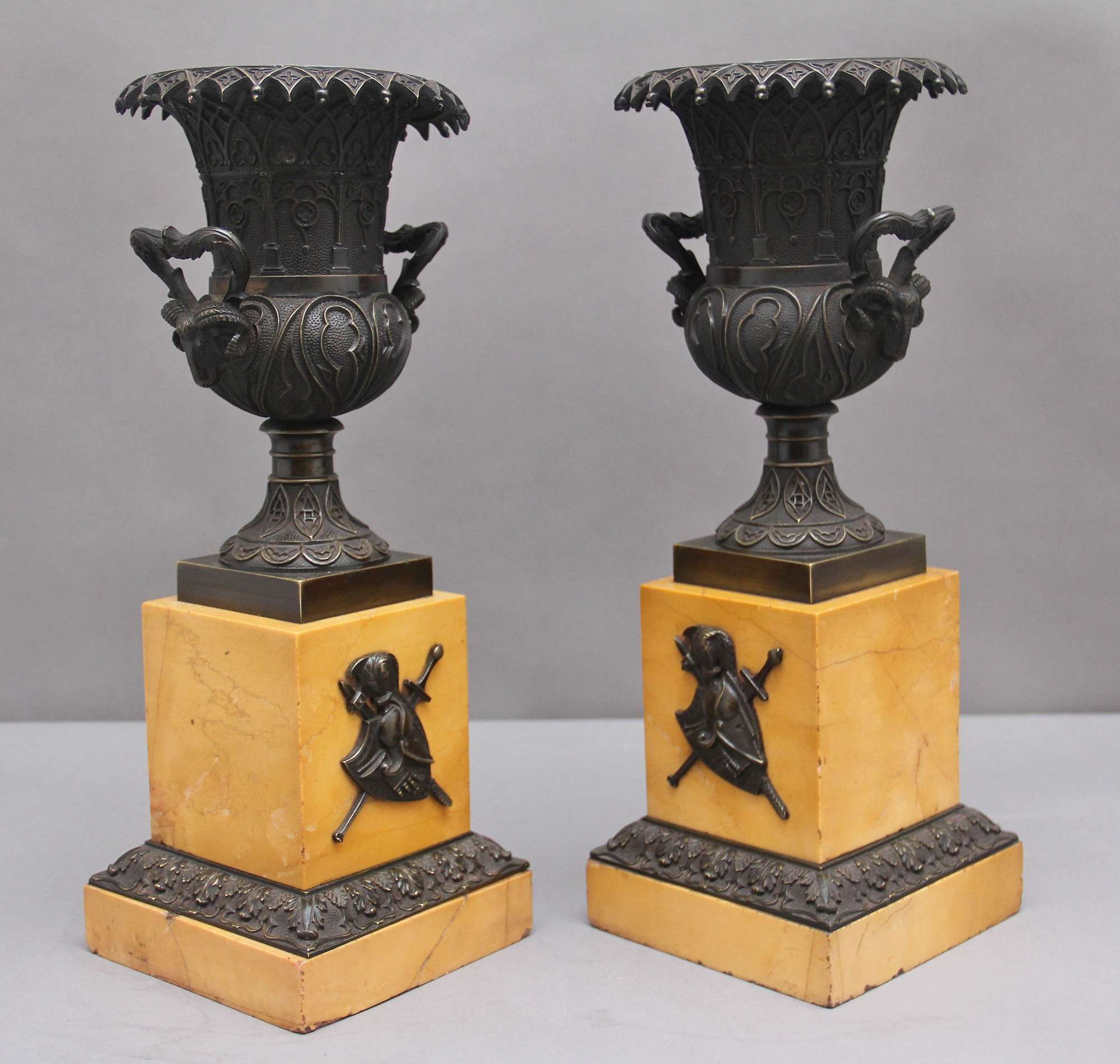 Pair Of Early 19th Century Bronze Urns