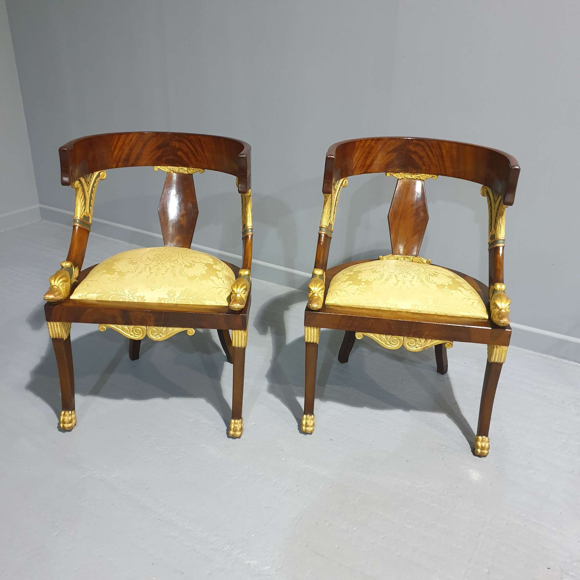 Outstanding Pair French Napoleon Chairs