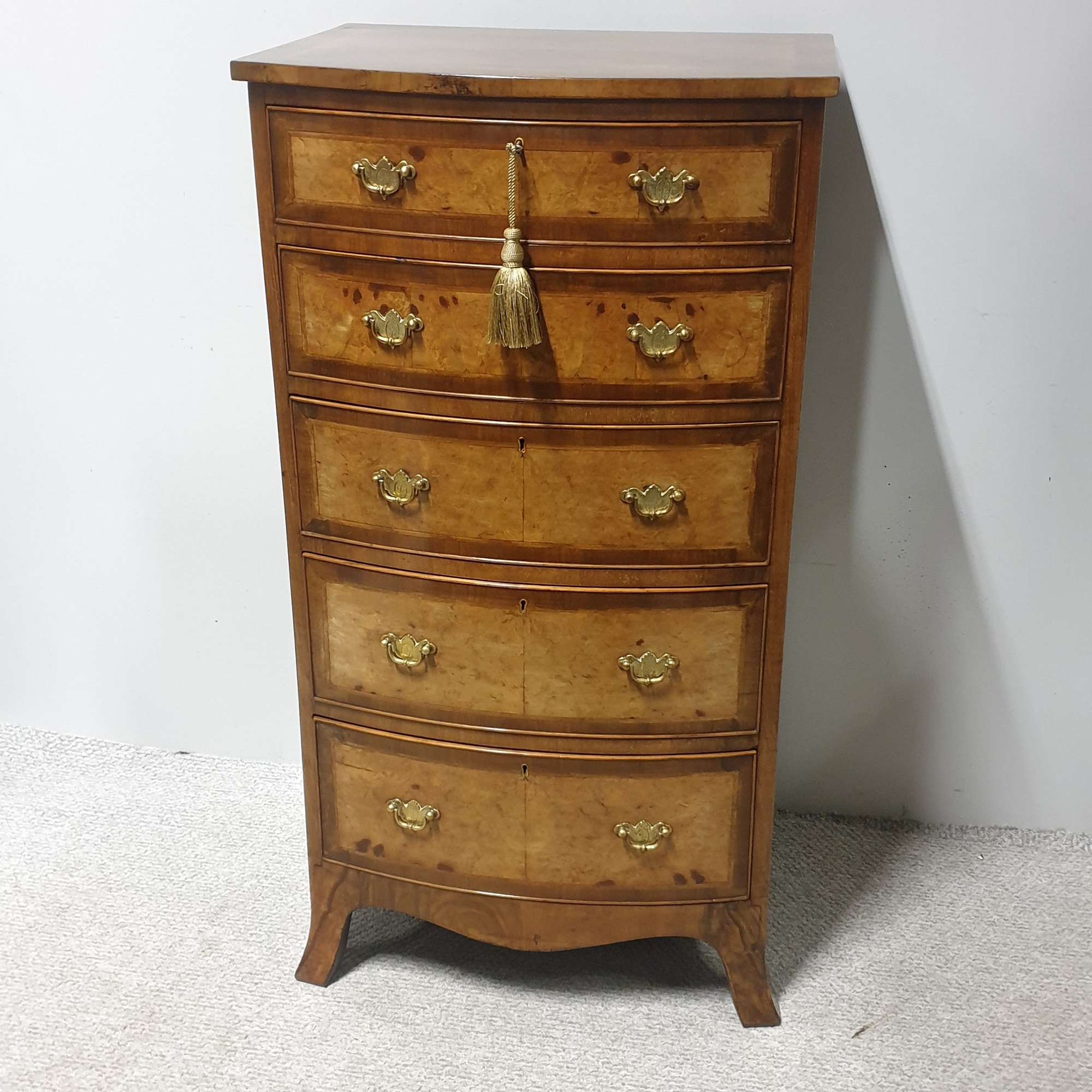 Tall Bow Front Chest Of Drawers