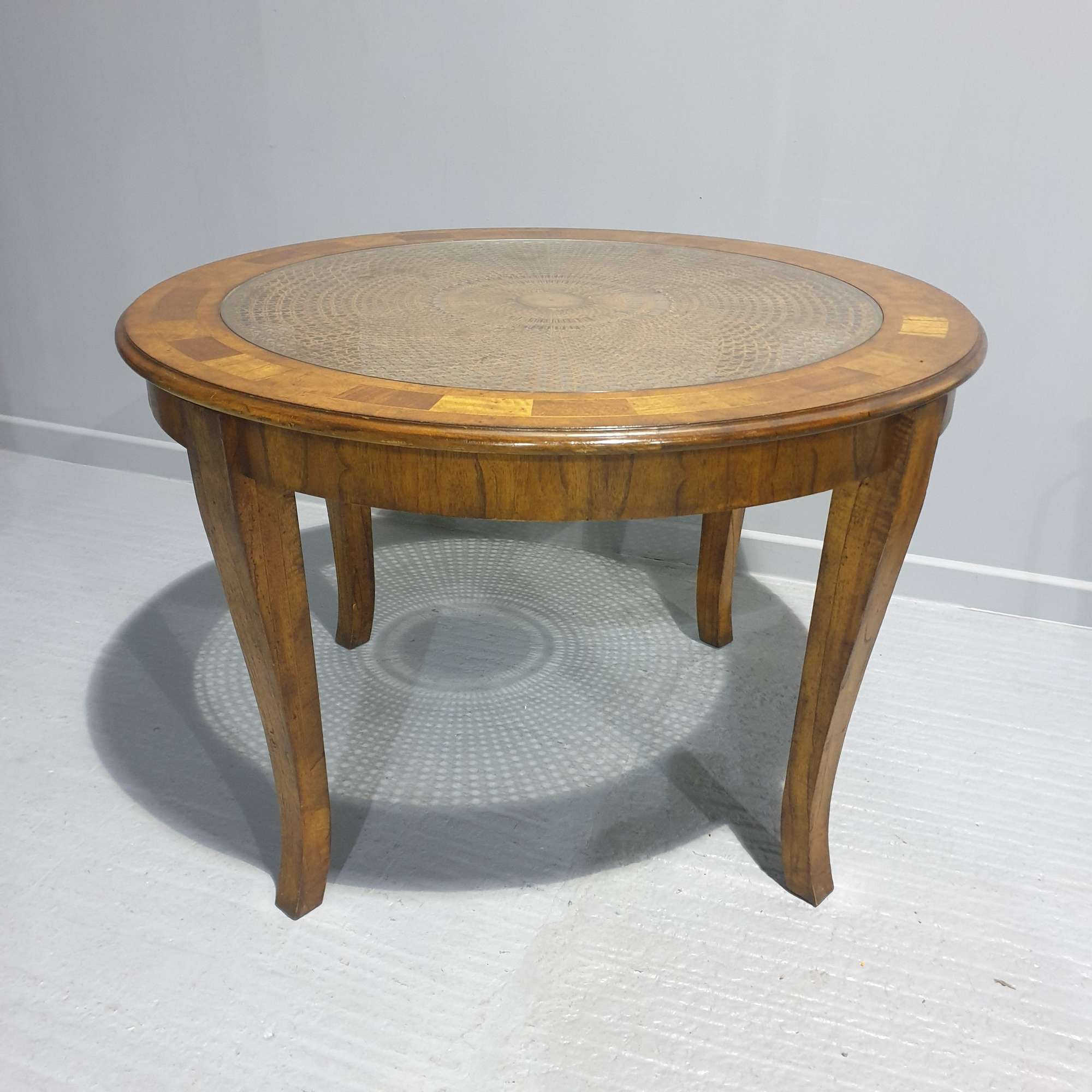 Walnut And Bergere  Dining Table